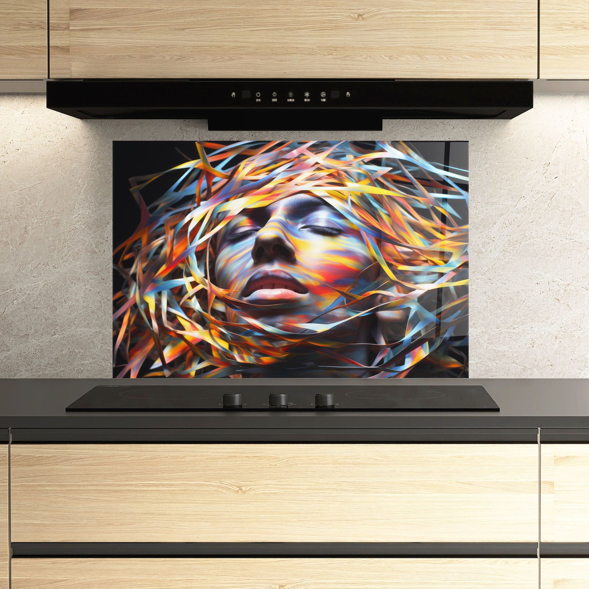 Colorful Ribbons Hair mockup 3