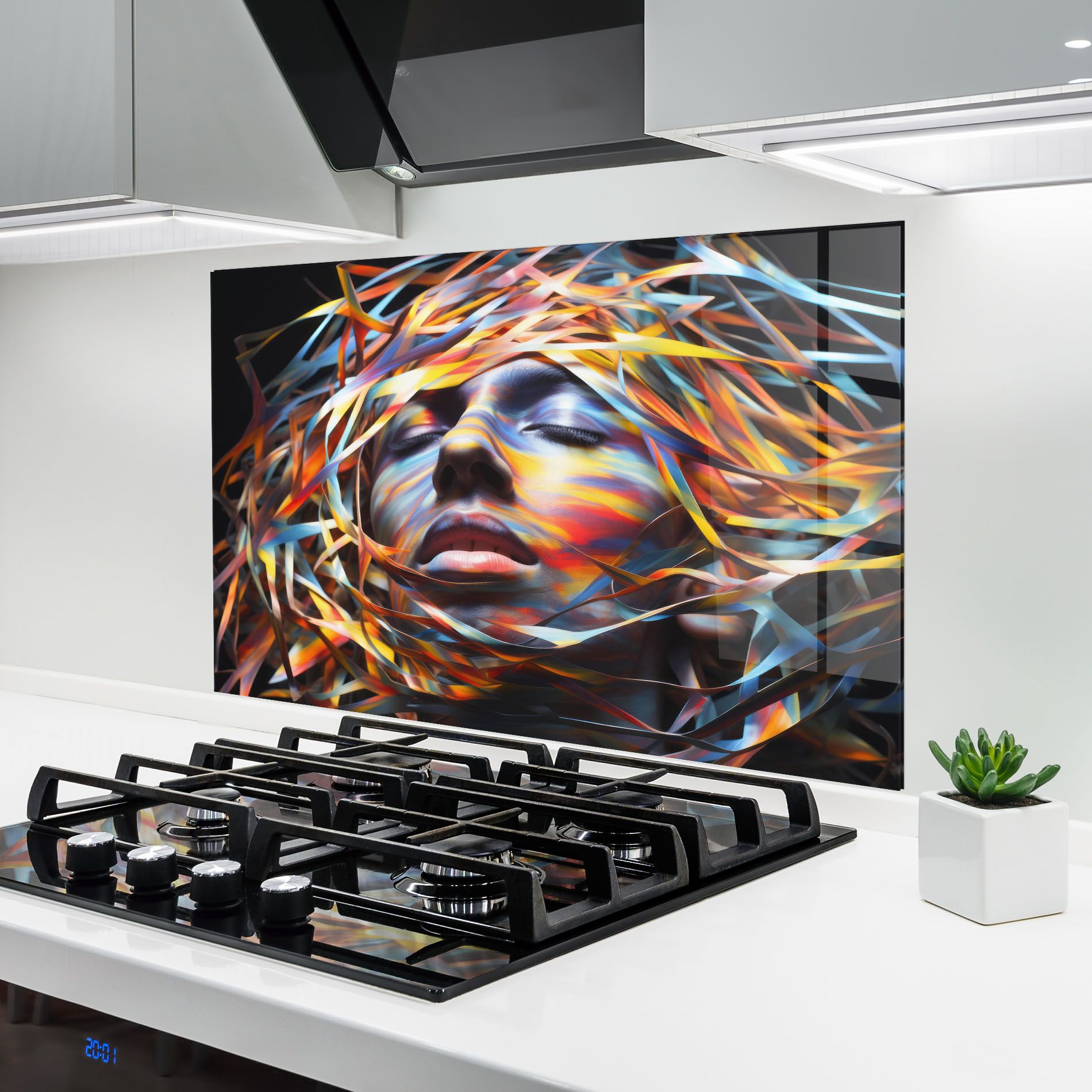 Colorful Ribbons Hair mockup 6