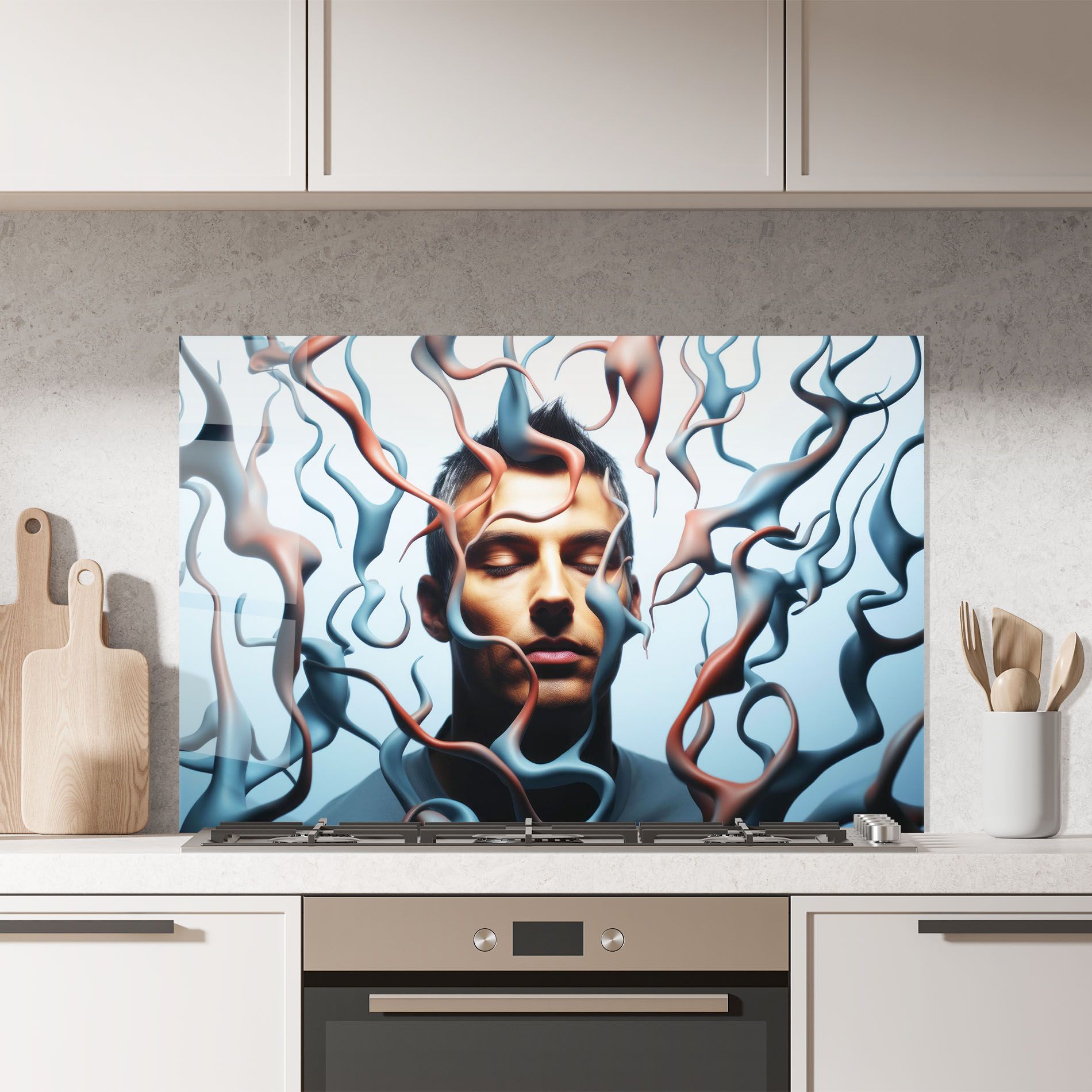 Blue Red Swirls mockup 7