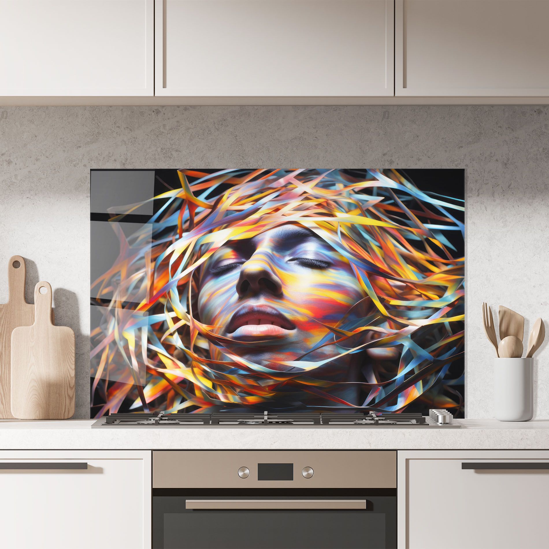 Colorful Ribbons Hair mockup 7