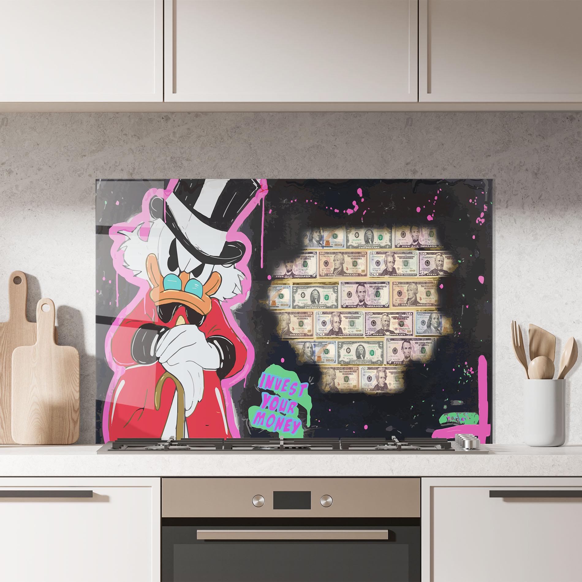 Panou Sticla Bucatarie Money Advice mockup 7