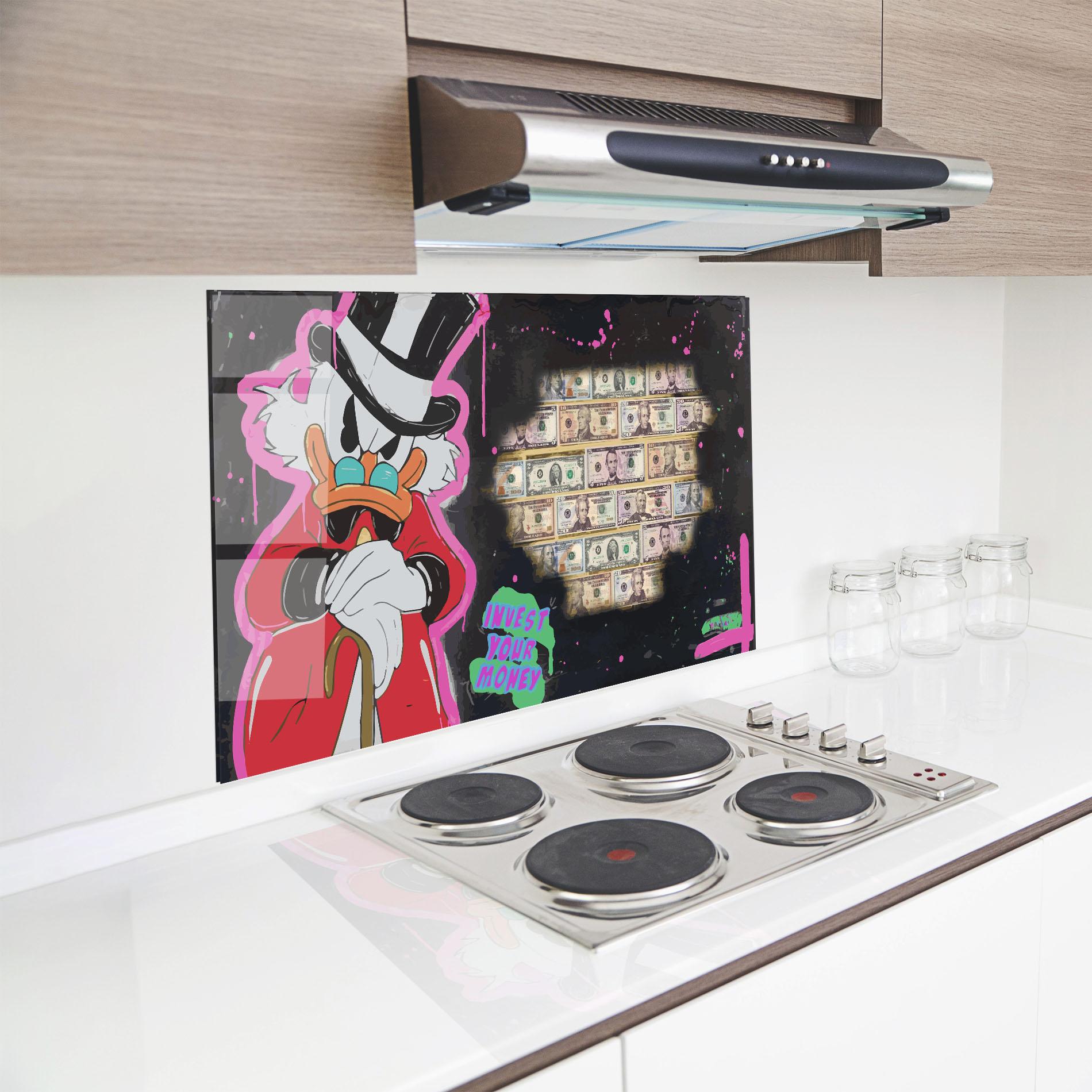 Panou Sticla Bucatarie Money Advice mockup 8