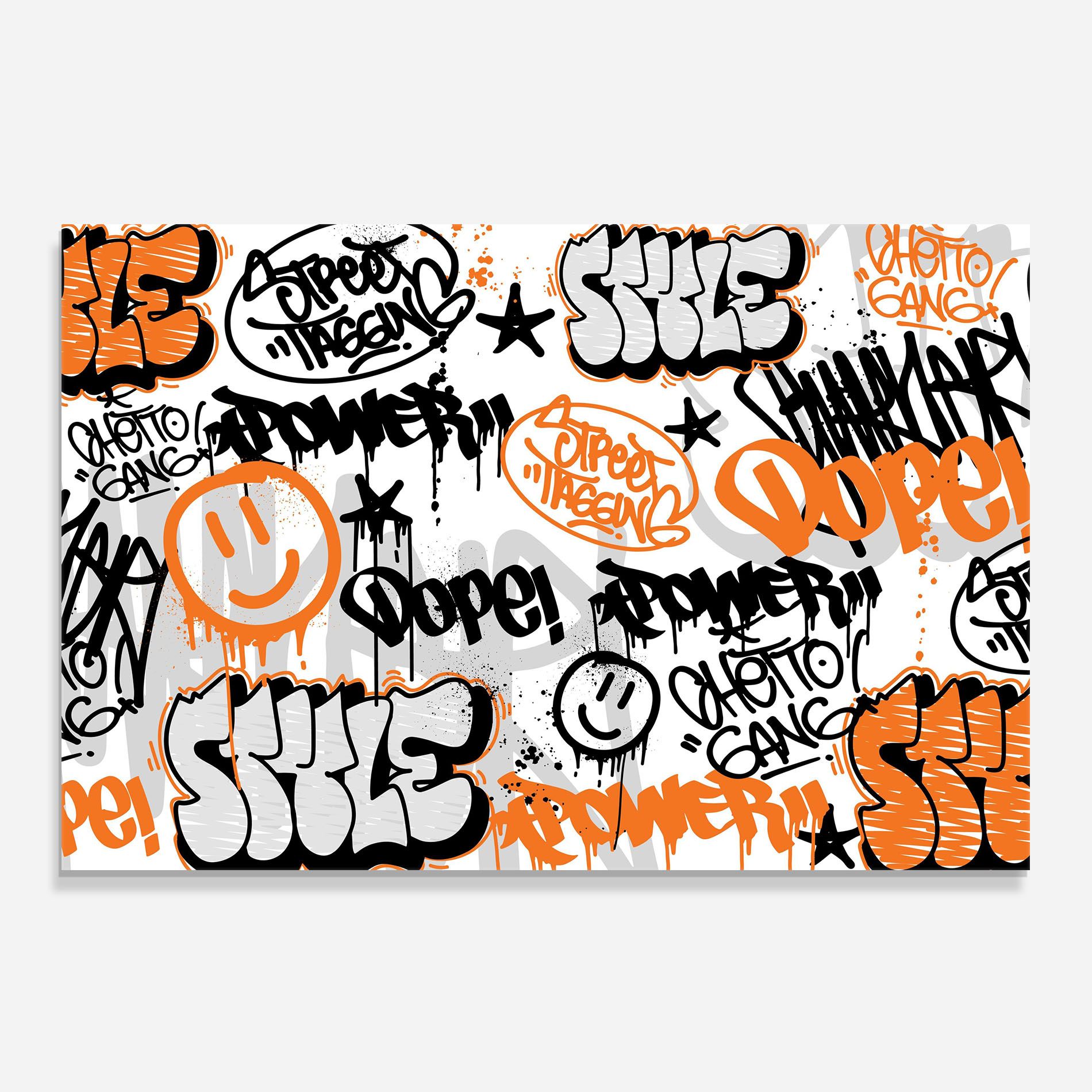 Black Orange Graffiti mockup 0