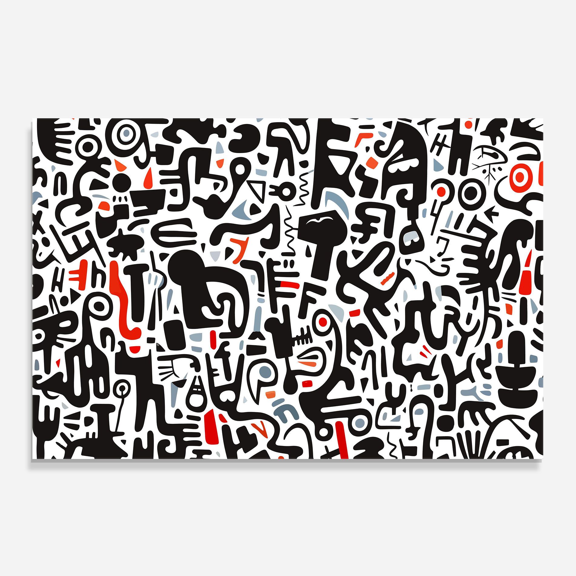 Black Red Doodle mockup 0