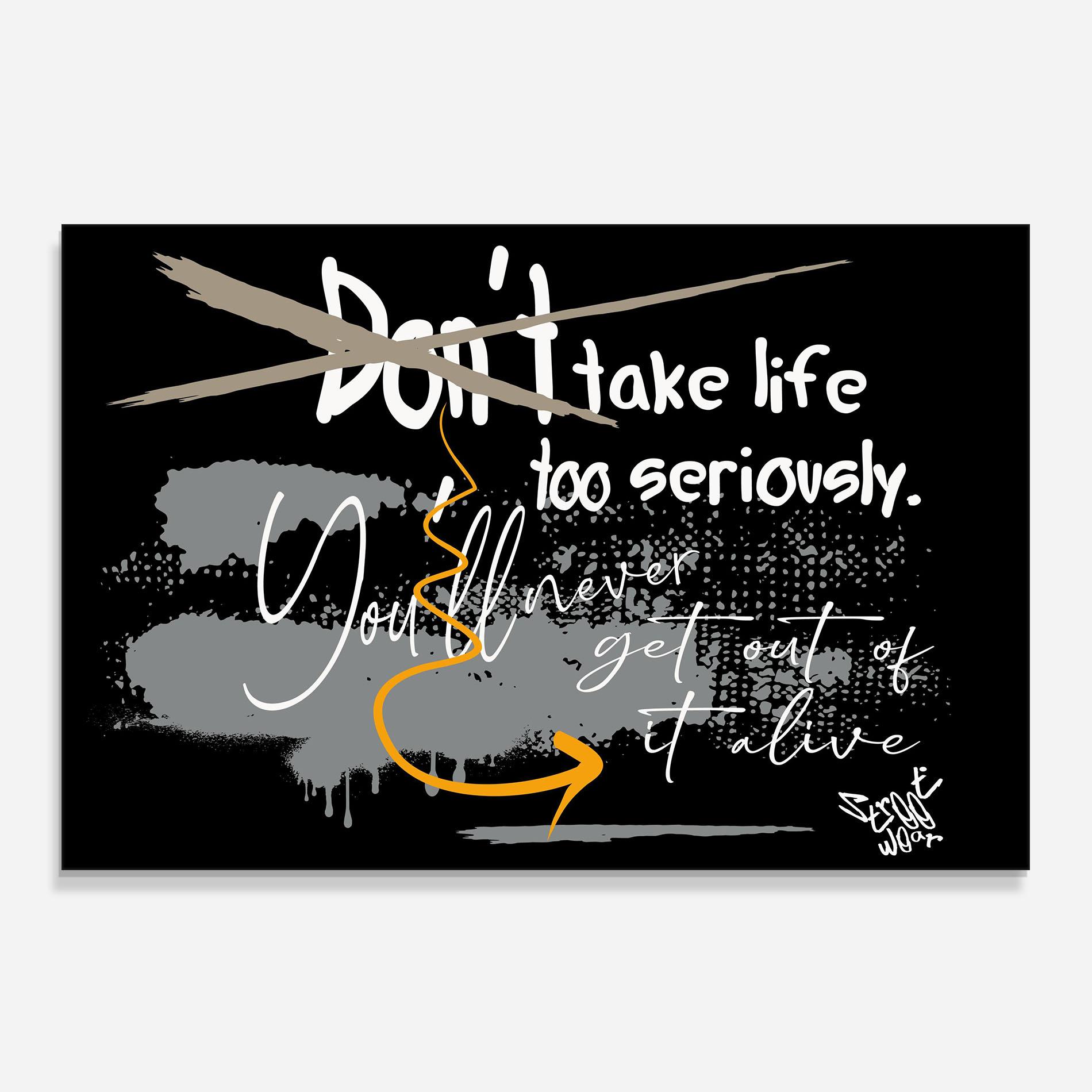 Panou Sticla Bucatarie Grey Orange Graffiti mockup 0