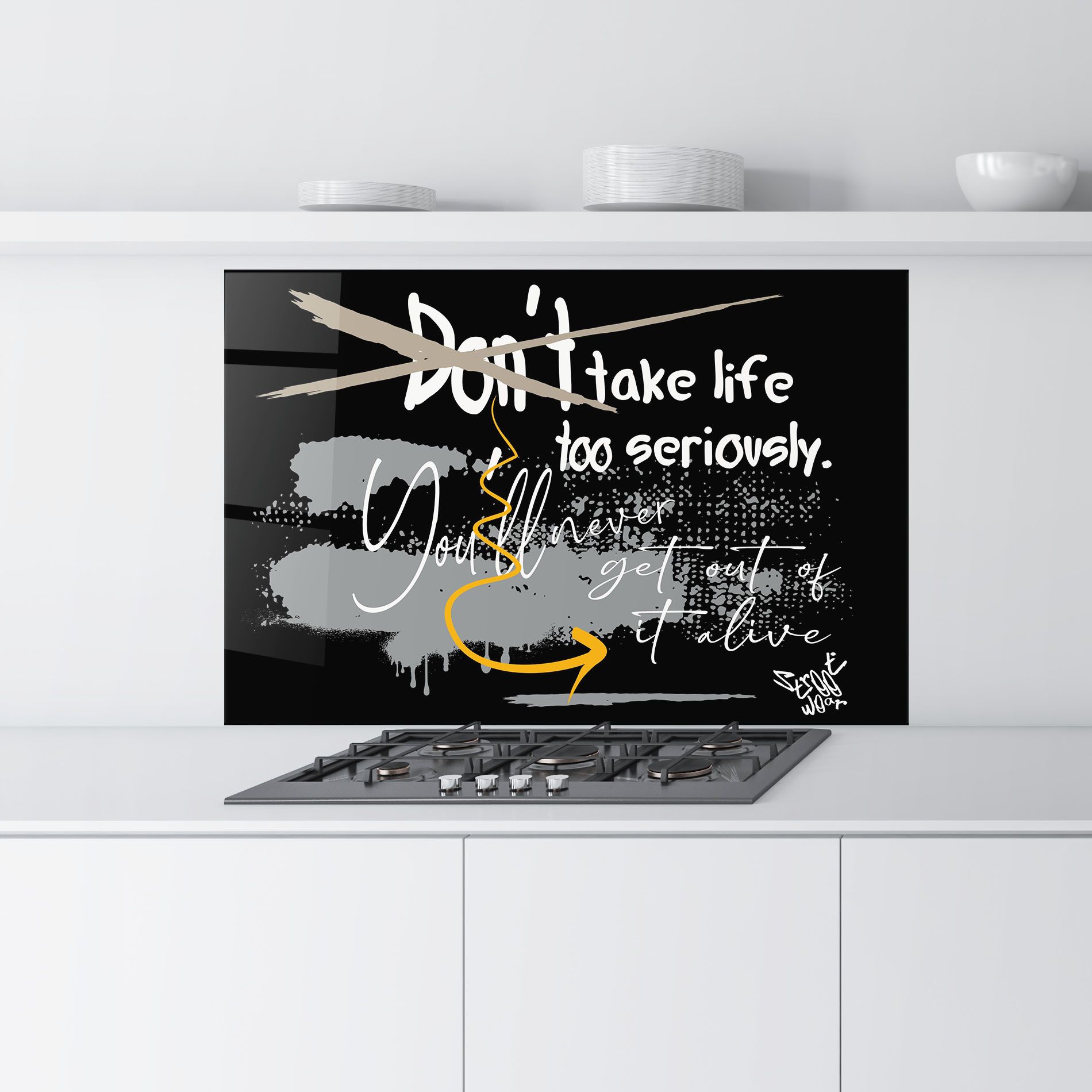Grey Orange Graffiti mockup 9