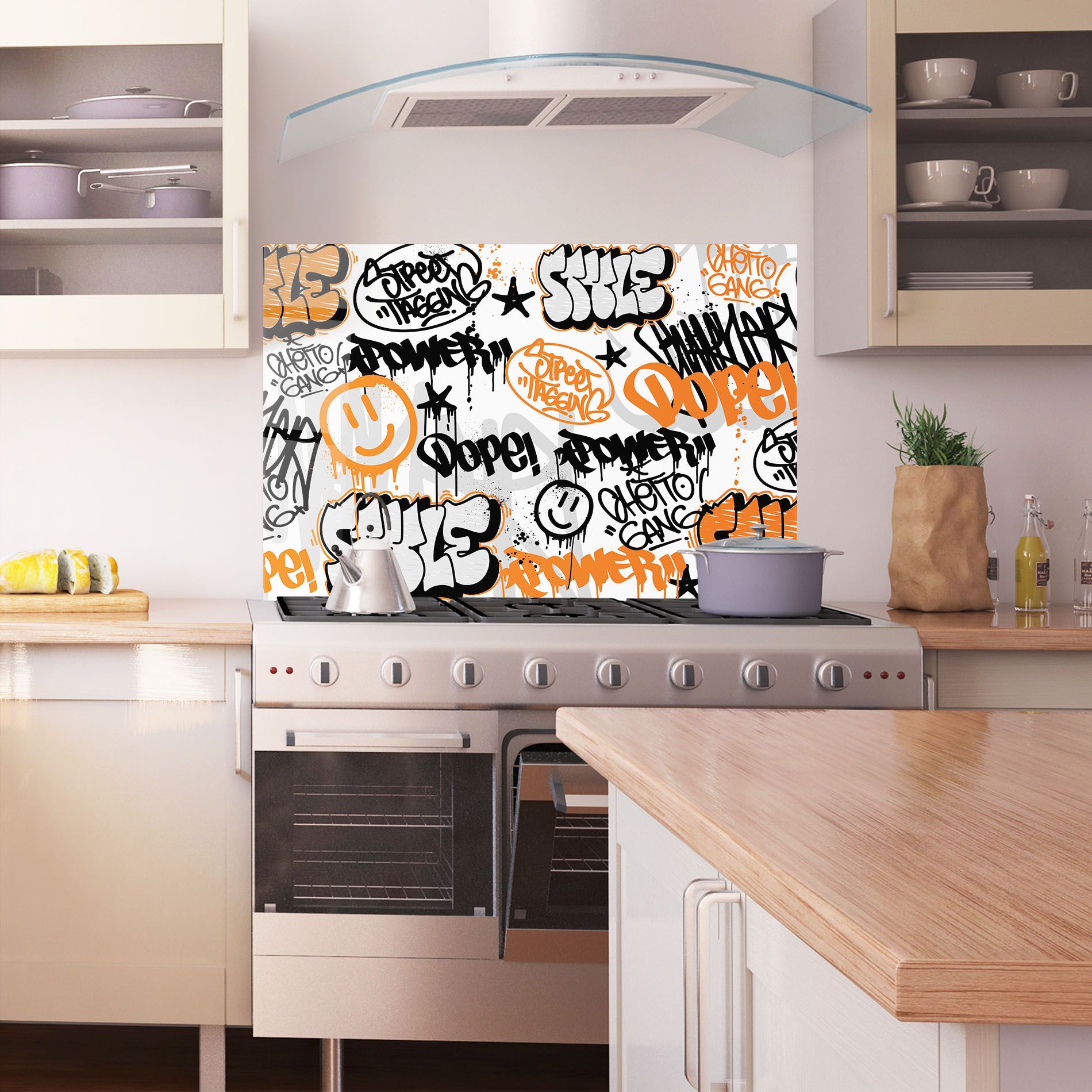 Black Orange Graffiti mockup 1