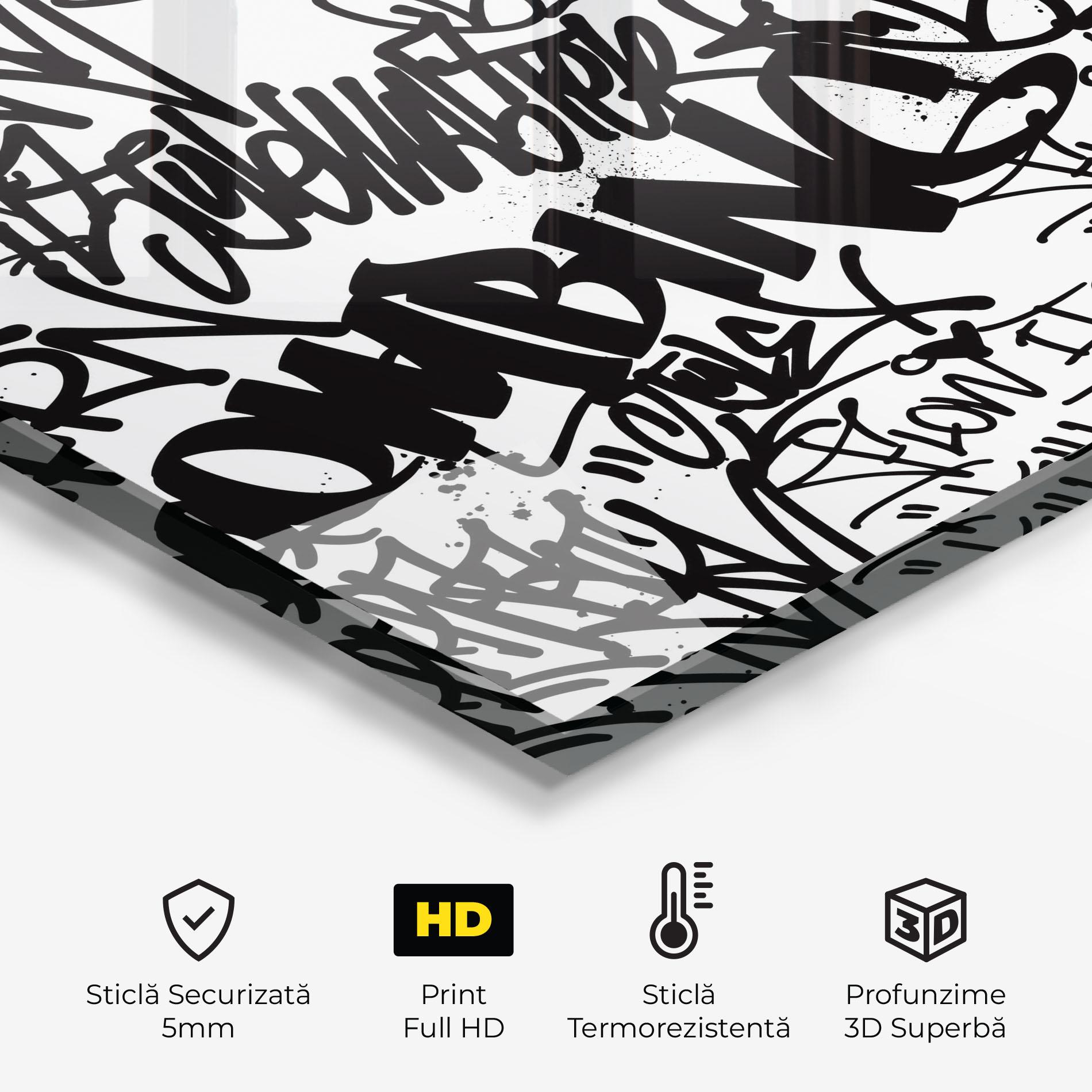 Panou Sticla Bucatarie Black Tags mockup 2