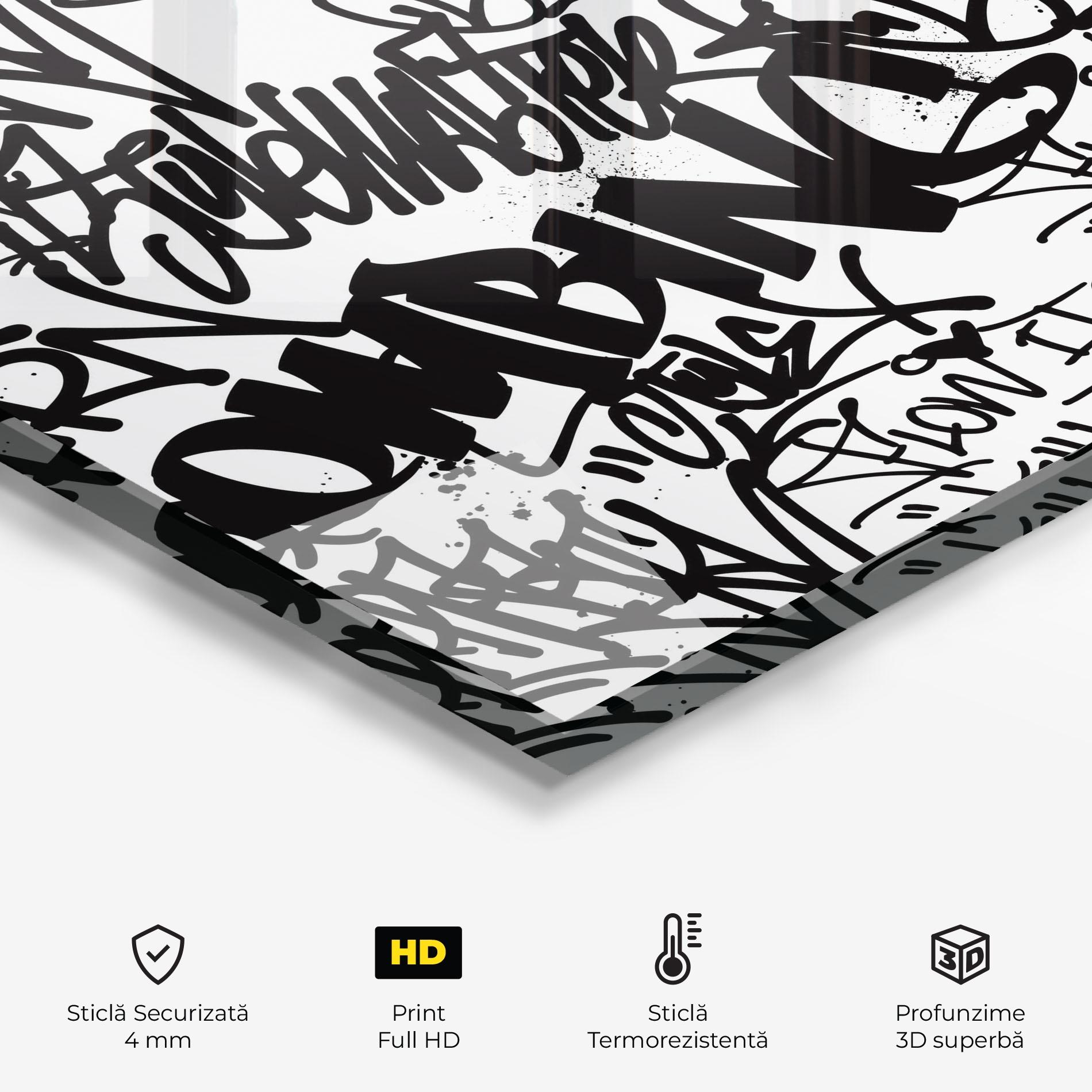 Panou Sticla Bucatarie Black Tags mockup 2