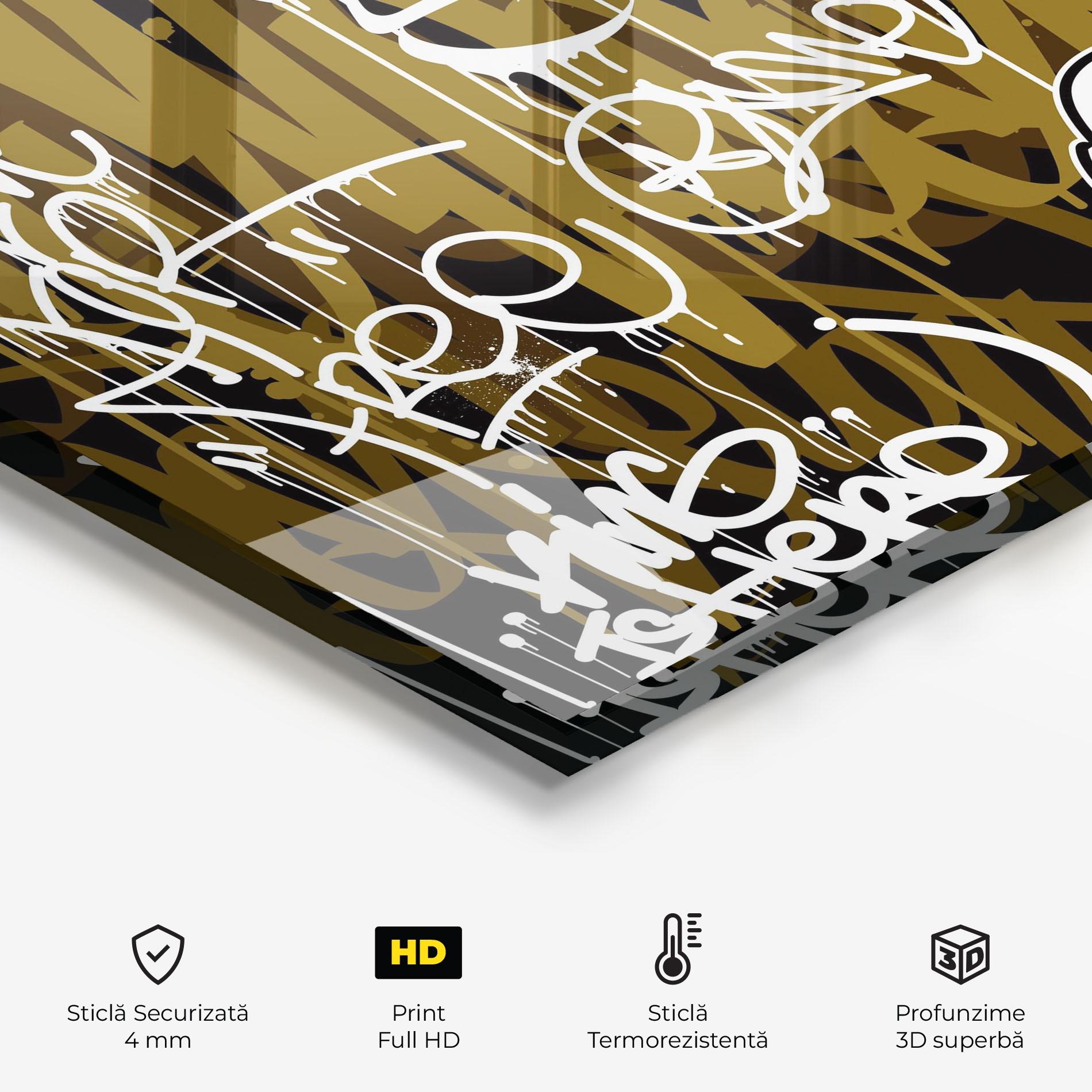Panou Sticla Bucatarie Cool Graffiti mockup 2