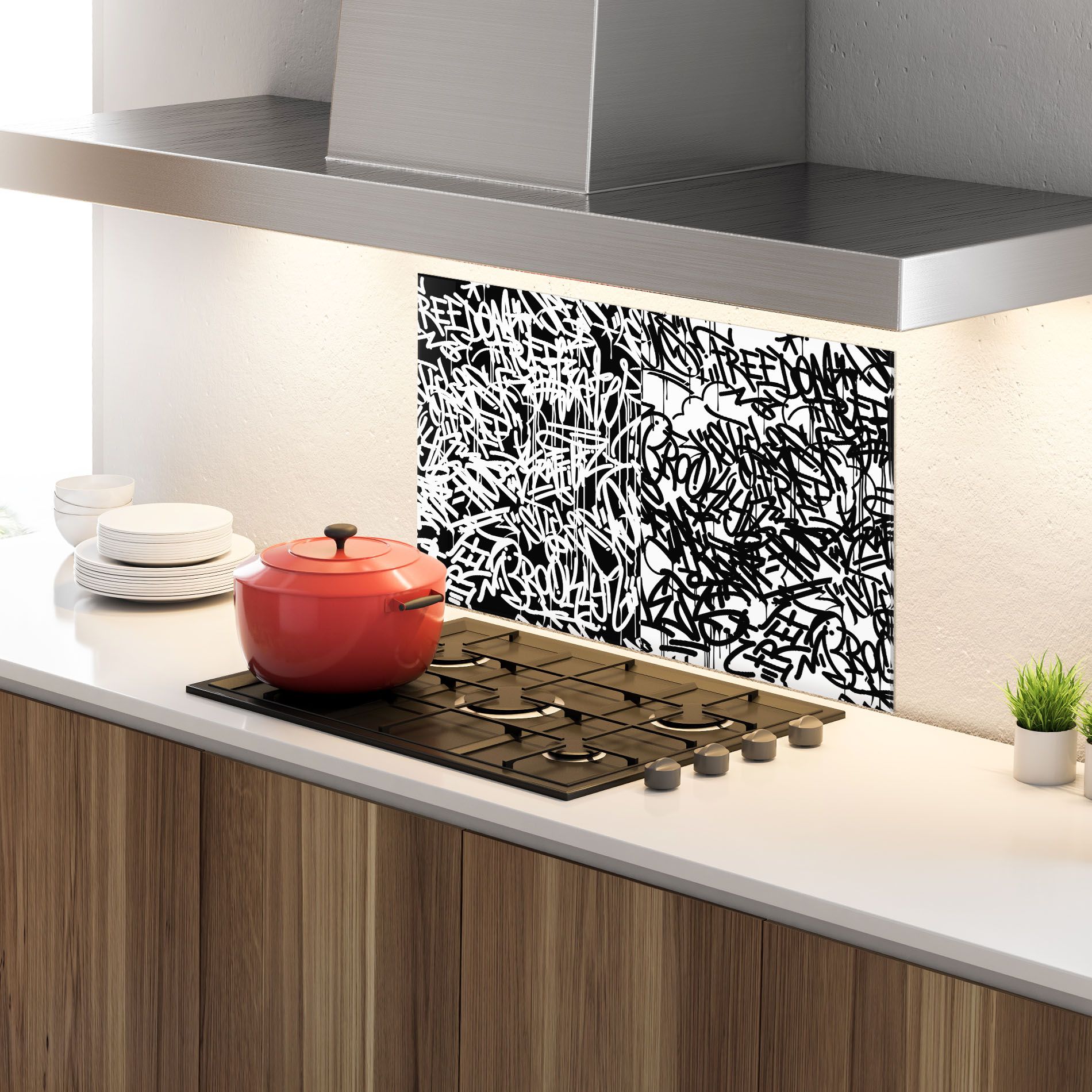 Black White Graffiti mockup 4