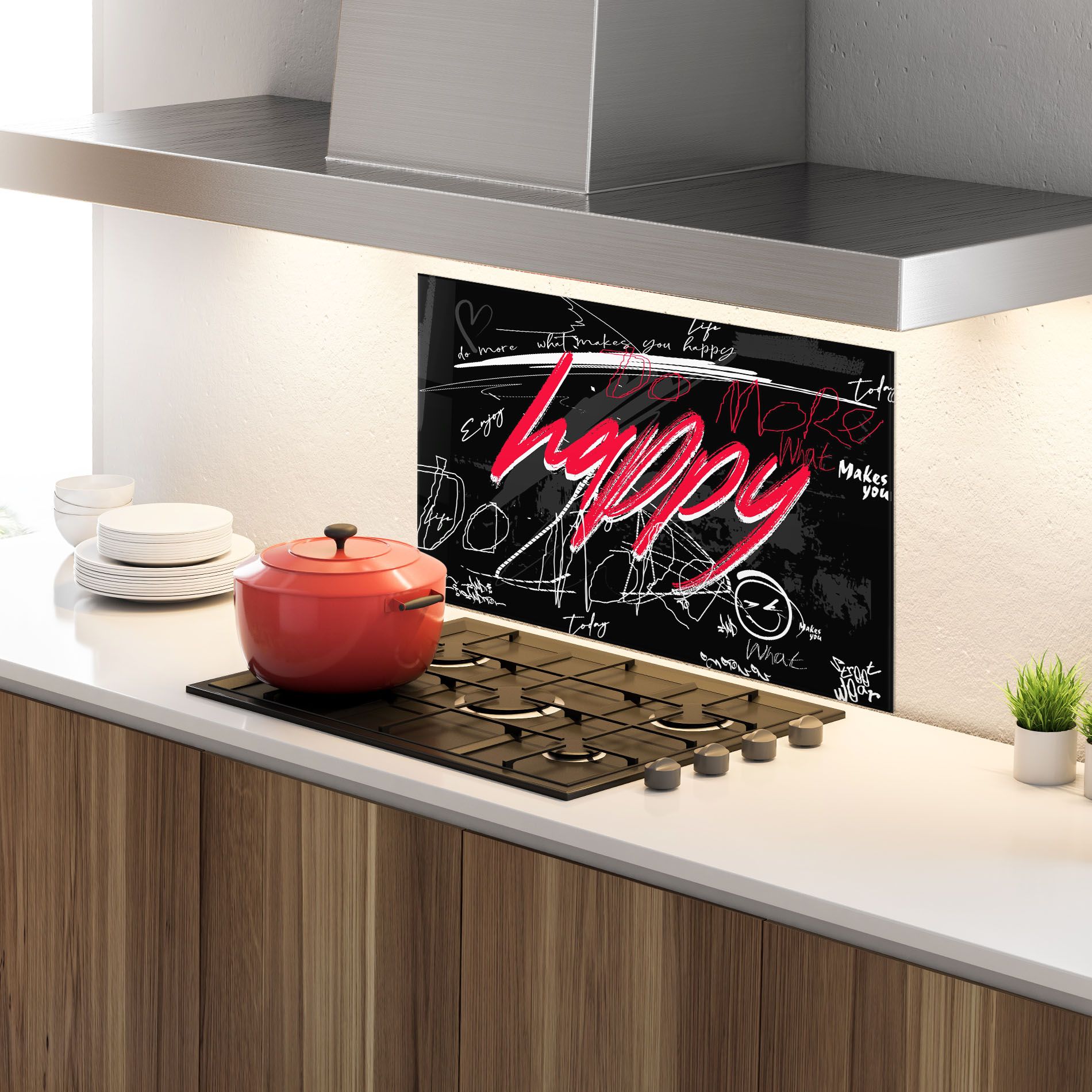 Red Happy Graffiti mockup 4