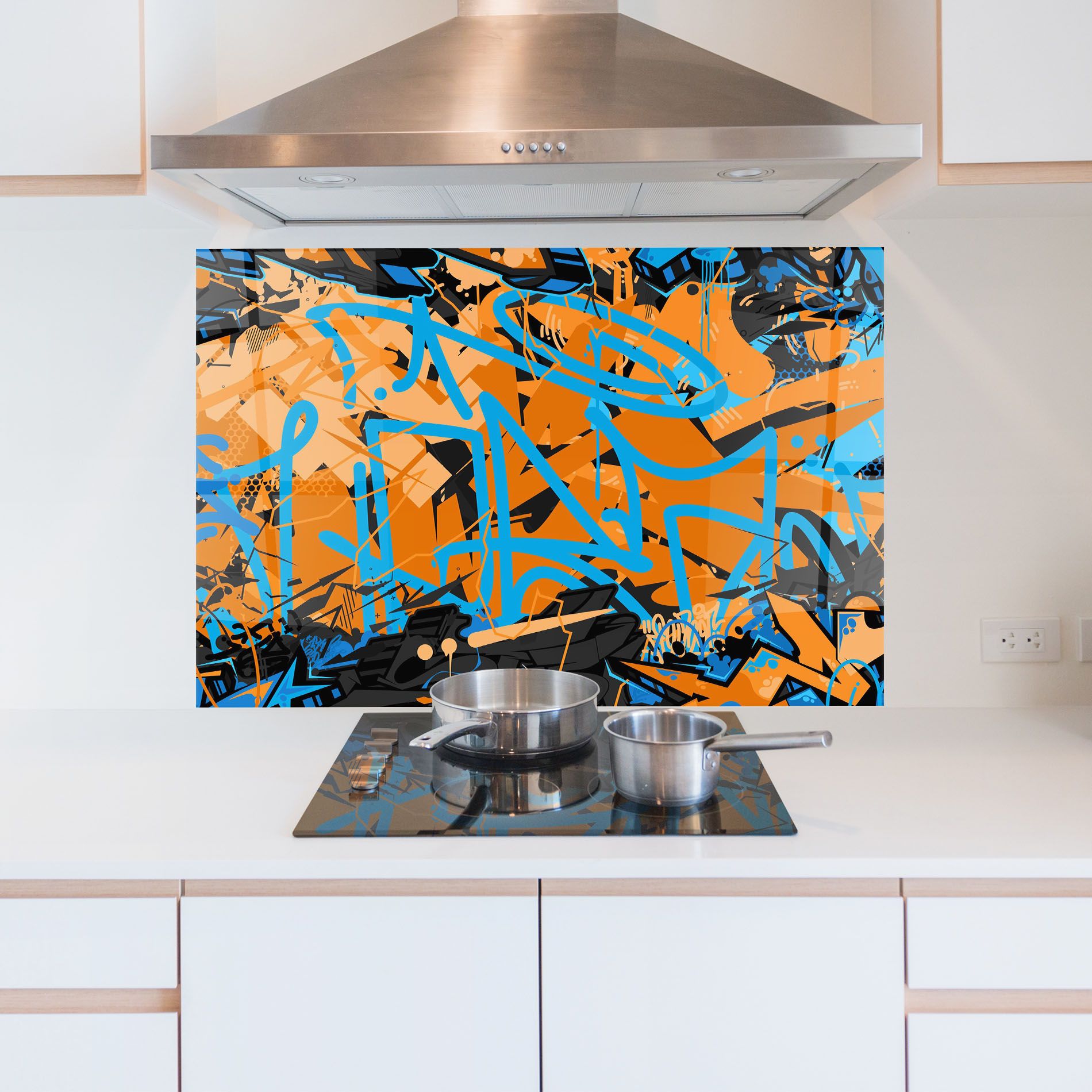 Blue Orange Graffiti mockup 5