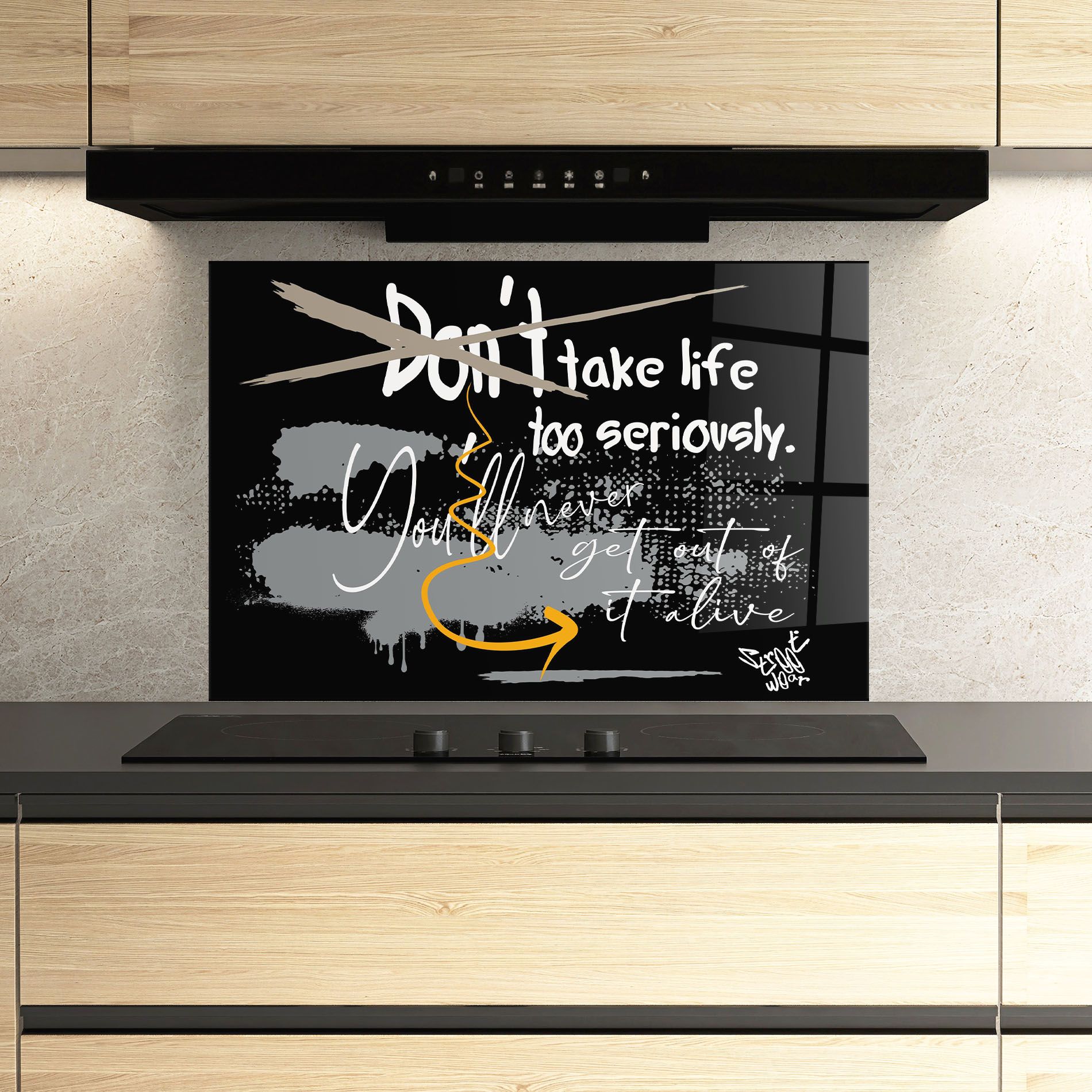 Grey Orange Graffiti mockup 3