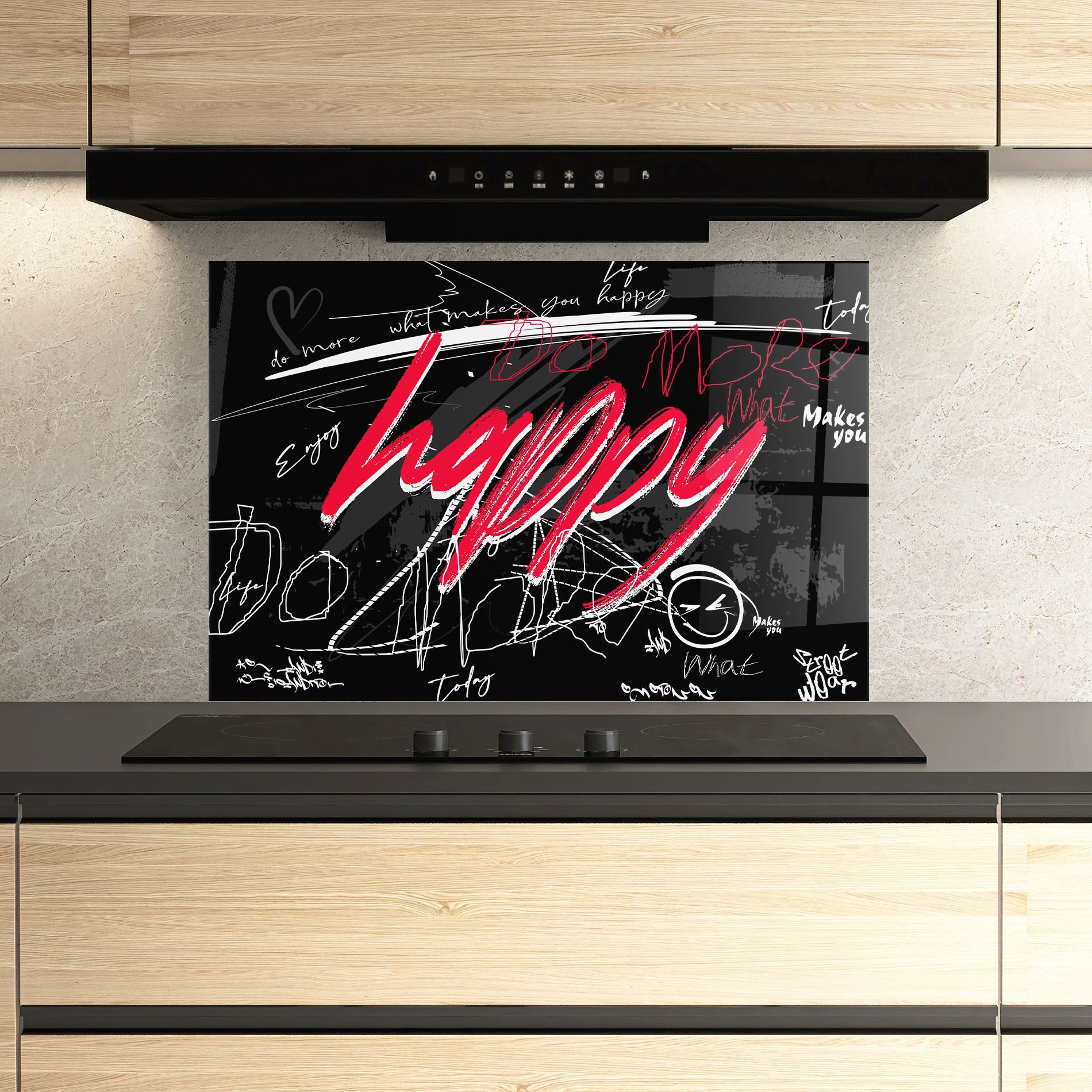 Red Happy Graffiti mockup 3