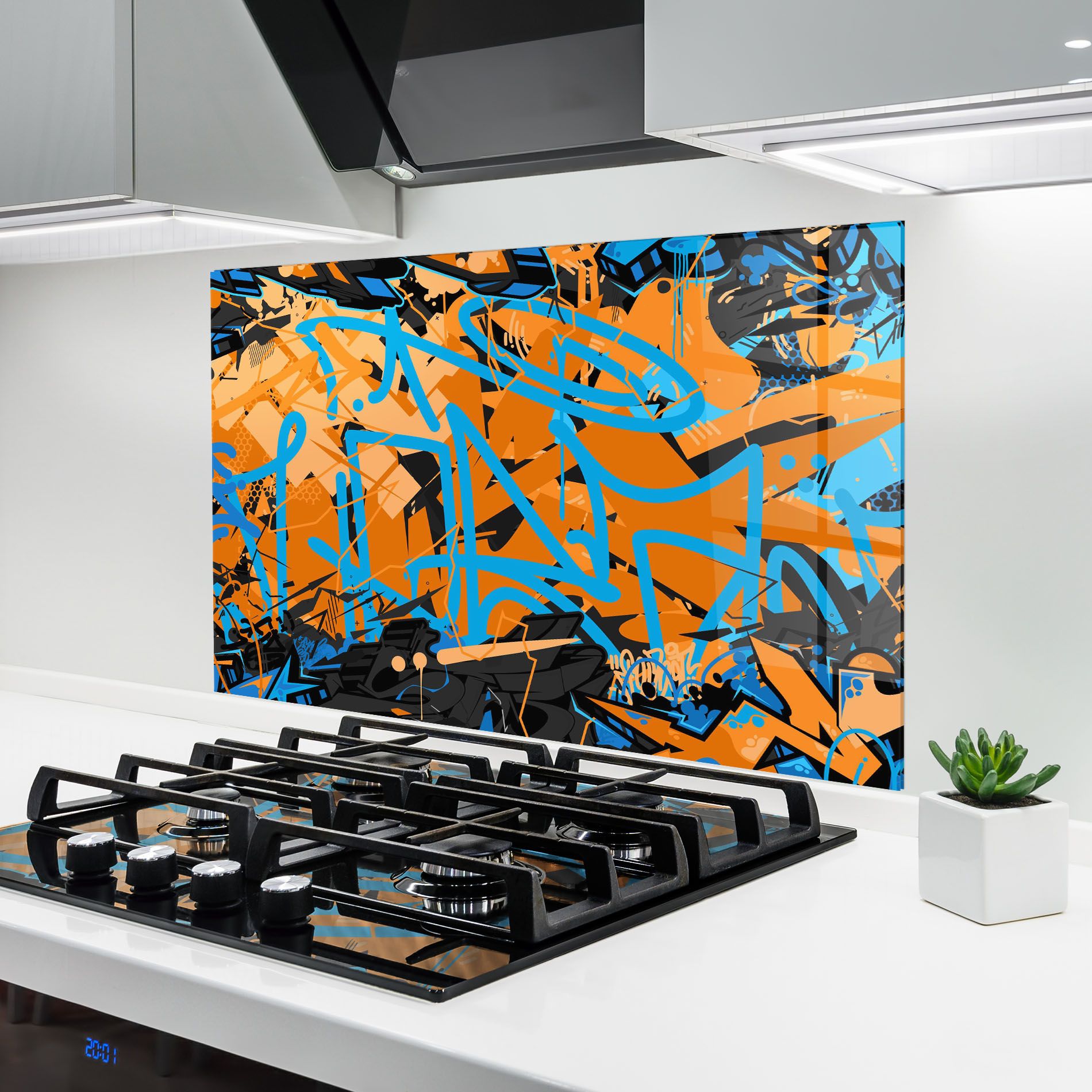 Blue Orange Graffiti mockup 6