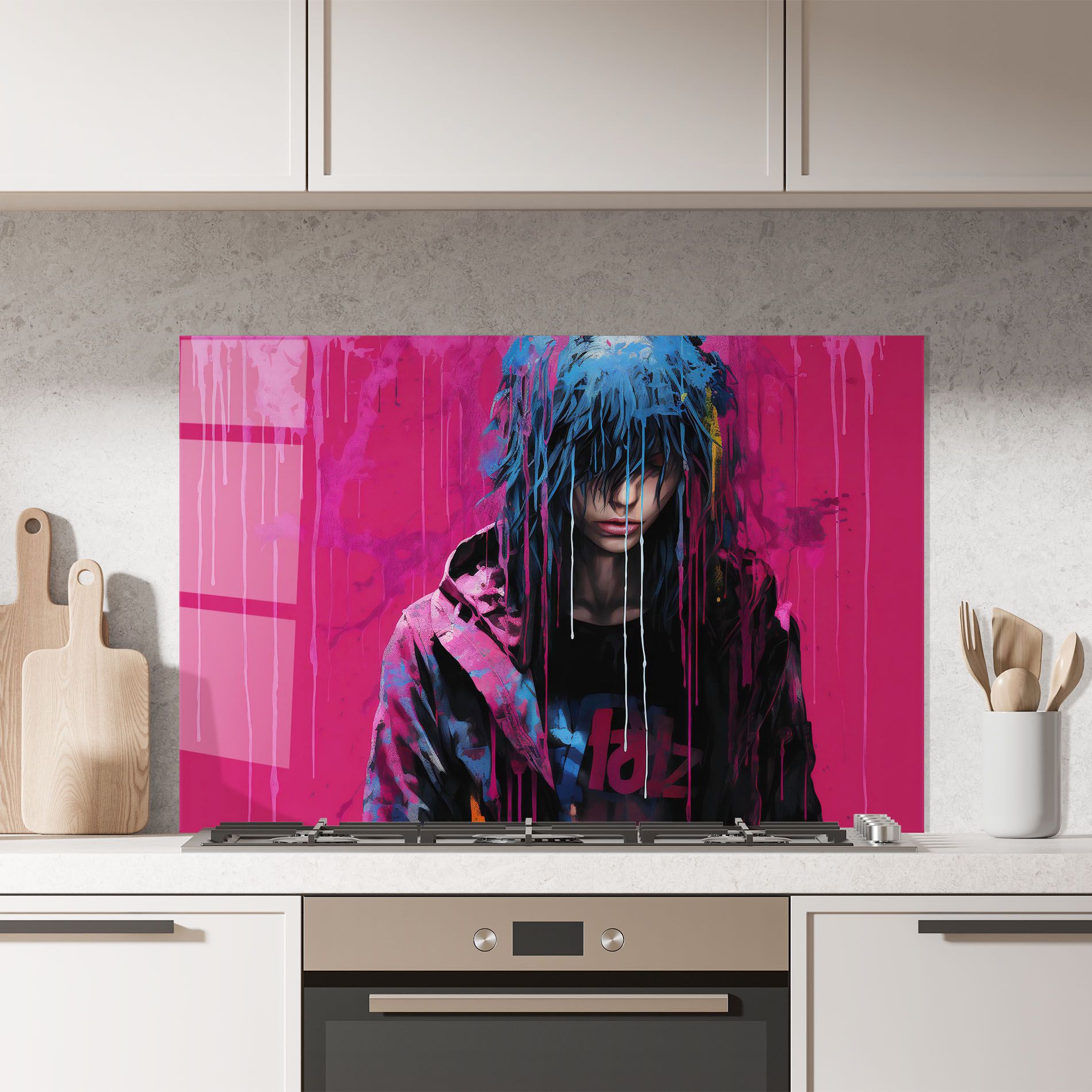 Blue Pink Falling Paint mockup 7