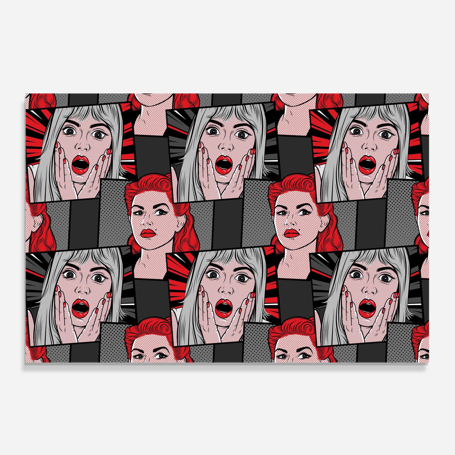 Grey Red Pop Art mockup 0