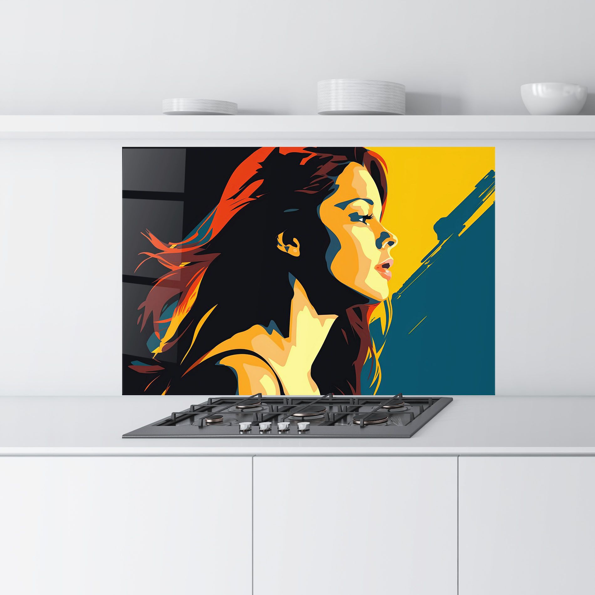 Blue Yellow Pop Art mockup 9