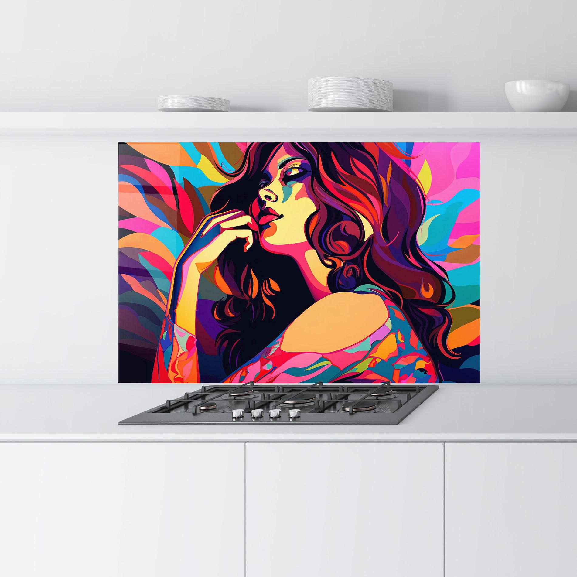 Panou Sticla Bucatarie Pop Color Mix mockup 9