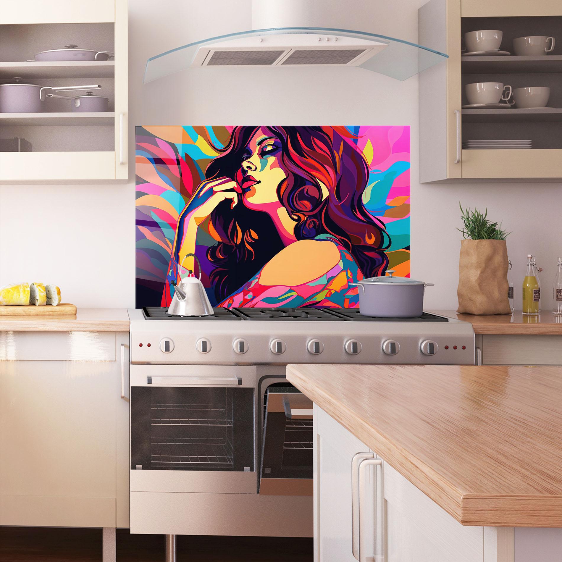 Panou Sticla Bucatarie Pop Color Mix mockup 1