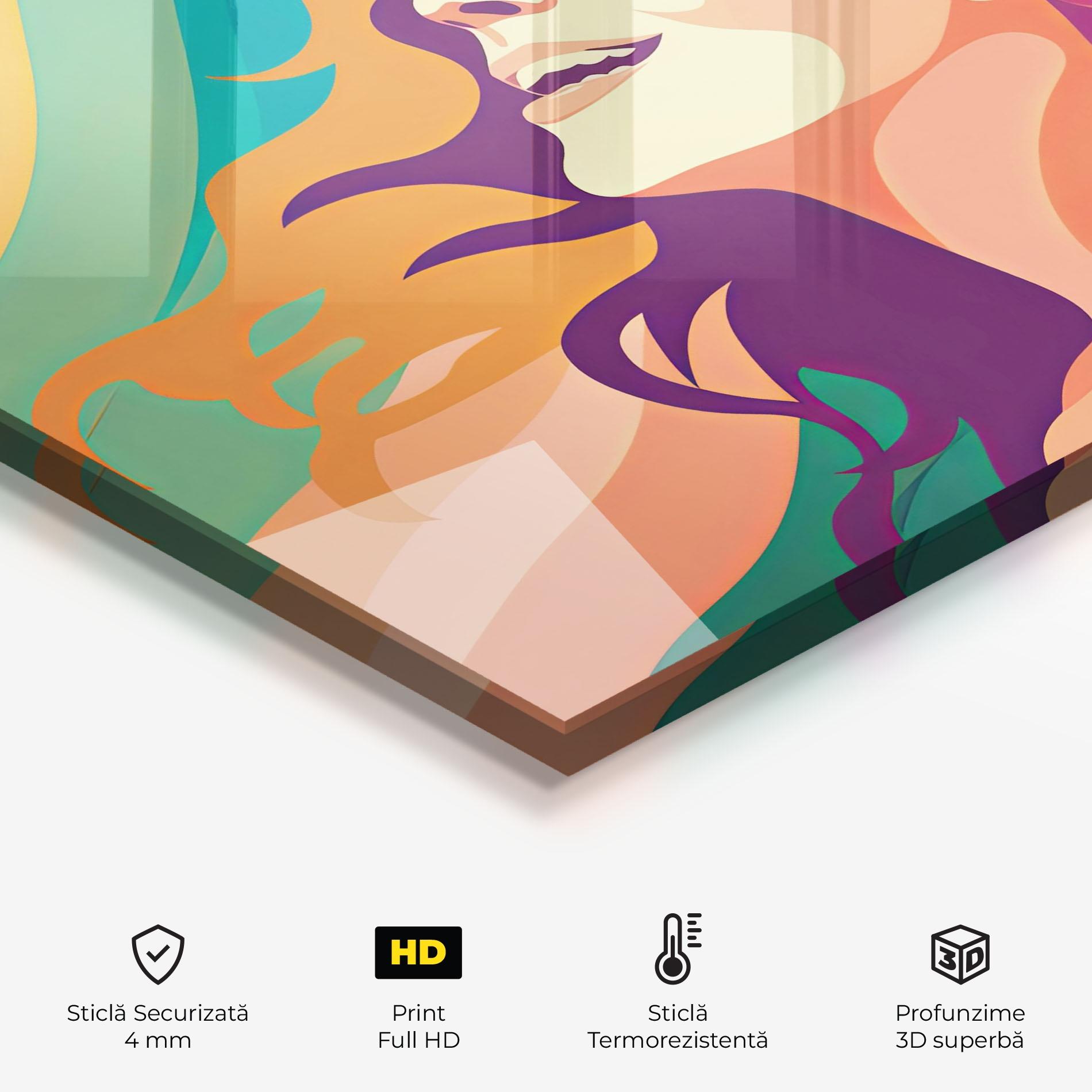 Panou Sticla Bucatarie Pink Pop Hair mockup 2