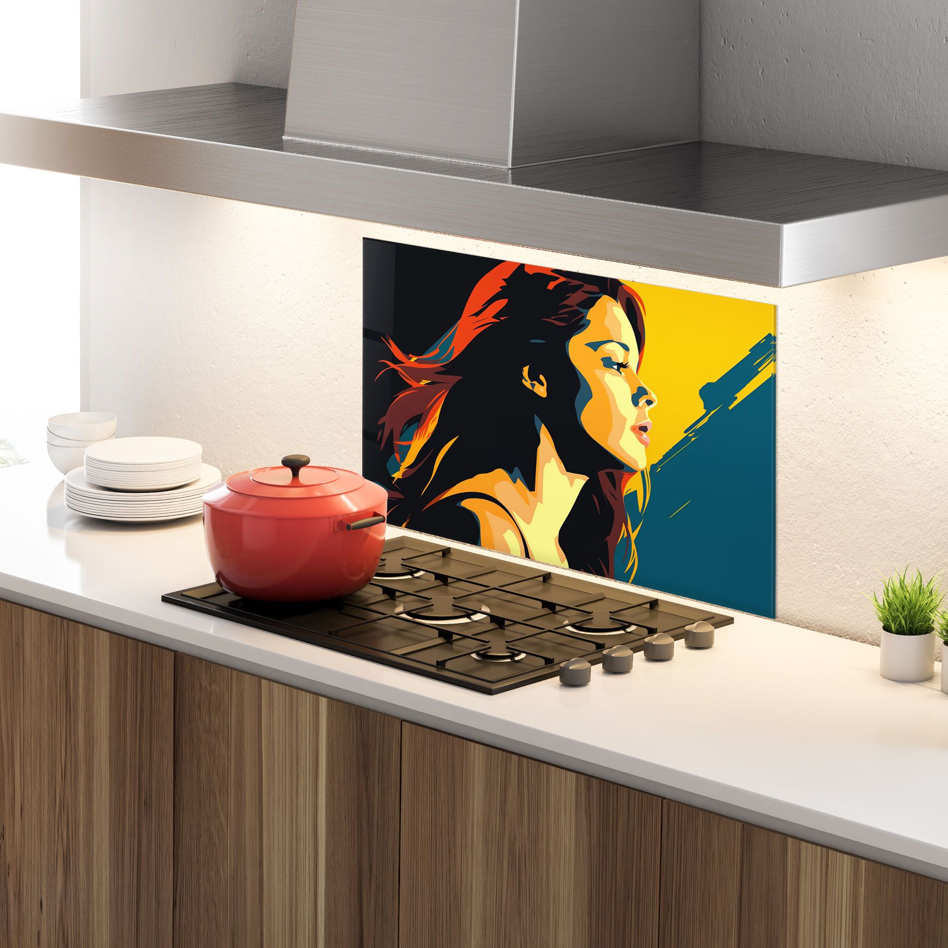 Blue Yellow Pop Art mockup 4