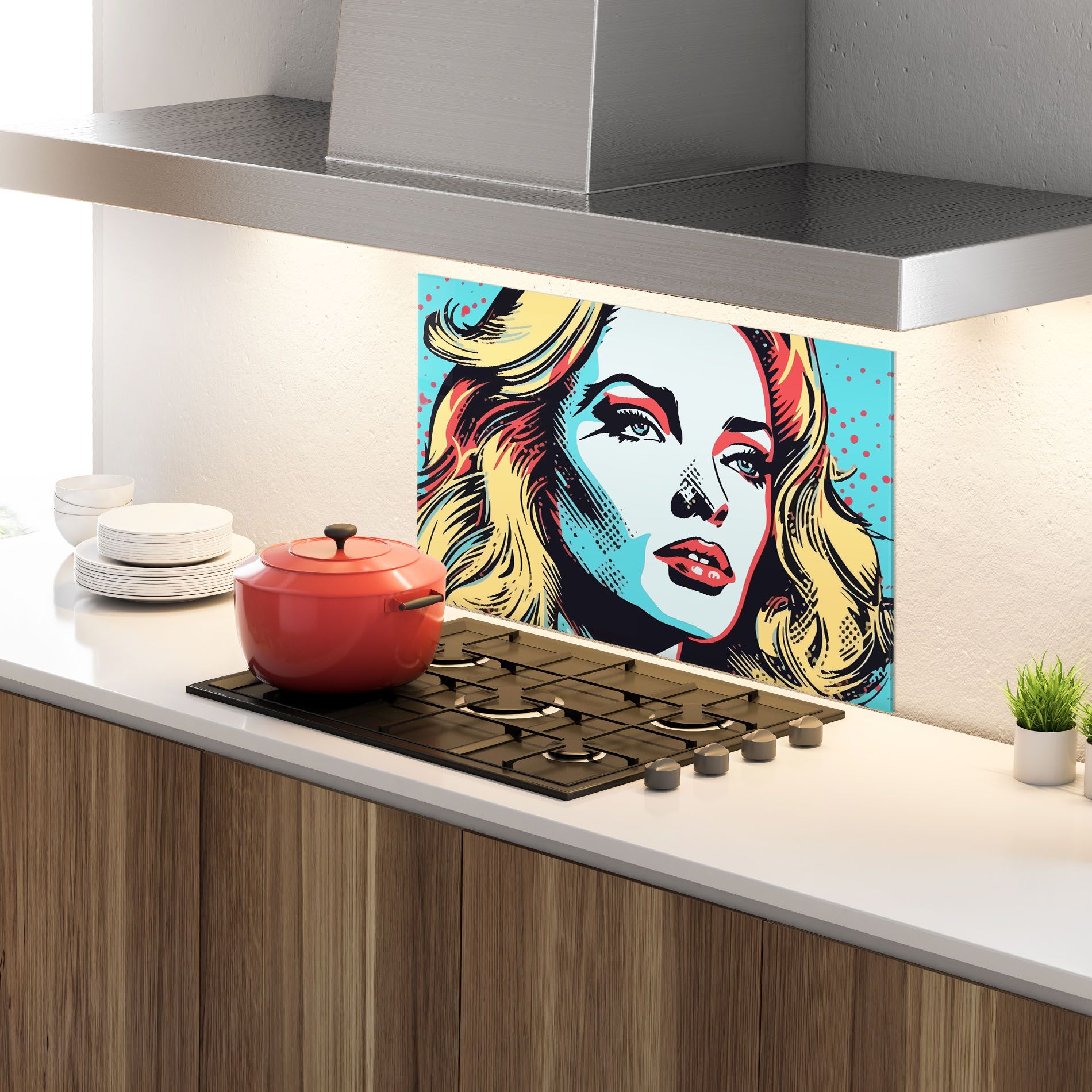 Pop Art Lady mockup 4