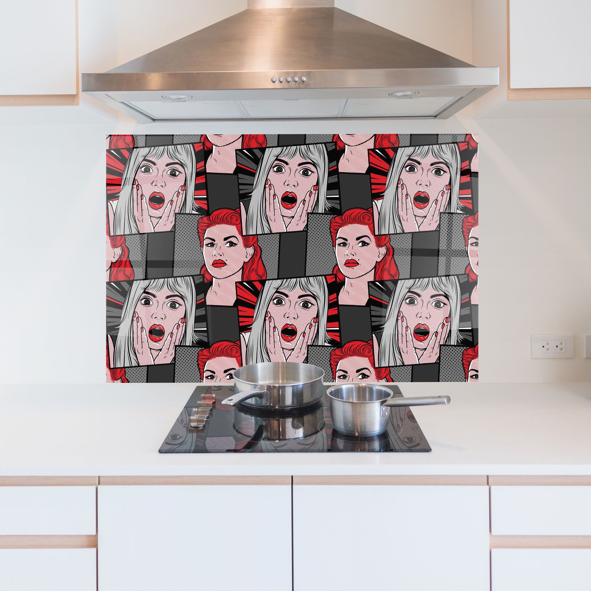 Grey Red Pop Art mockup 5