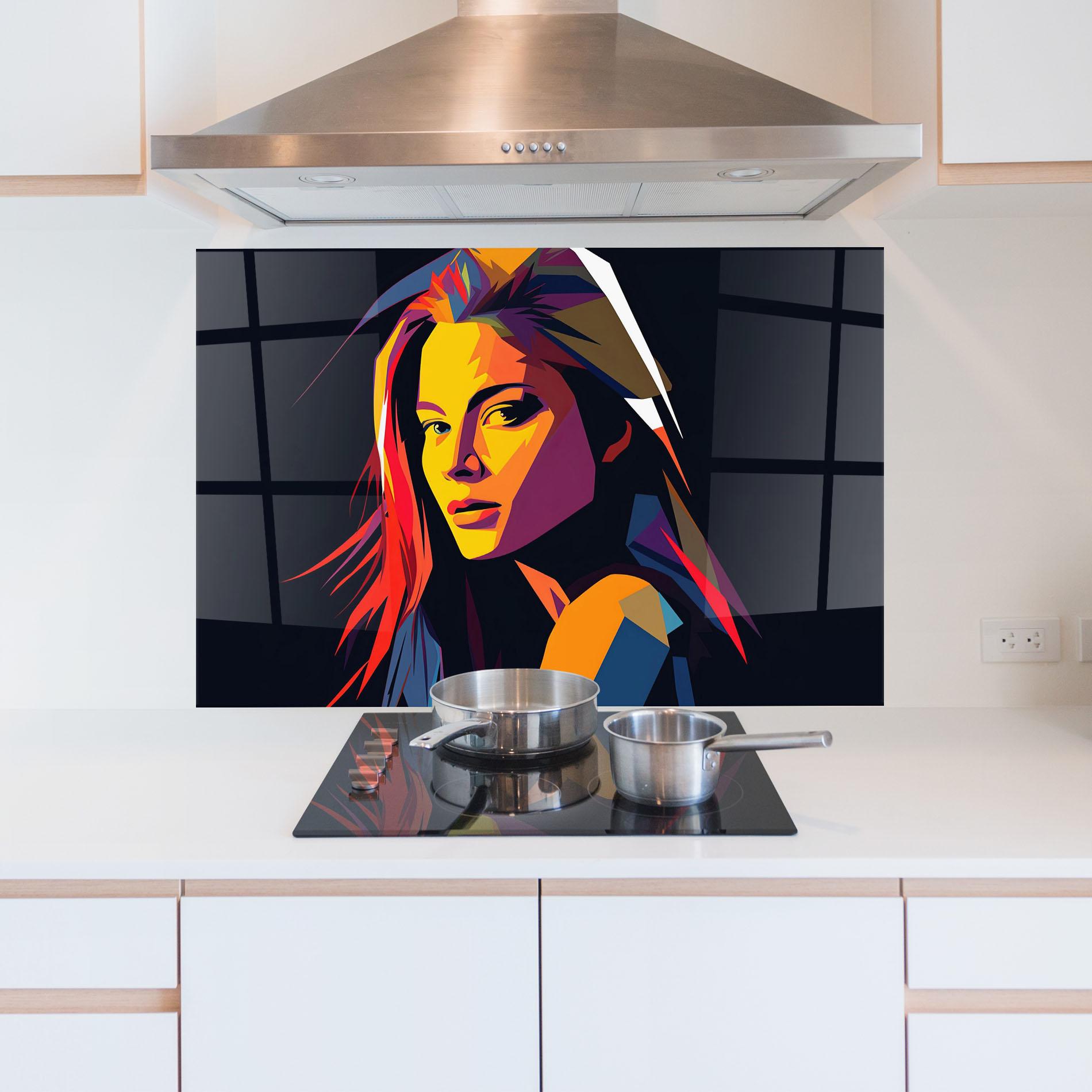 Panou Sticla Bucatarie Orange Pop Light mockup 5