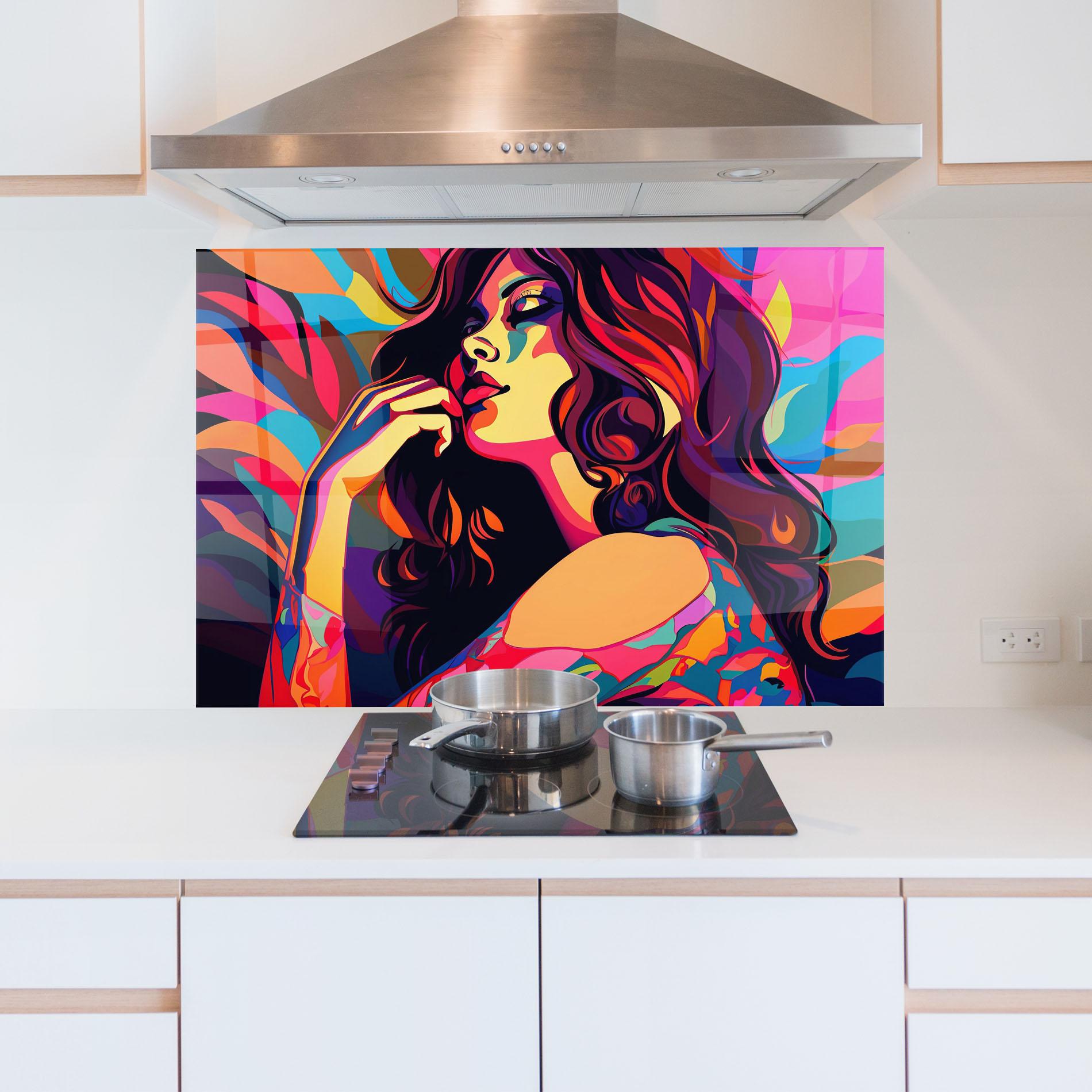 Panou Sticla Bucatarie Pop Color Mix mockup 5