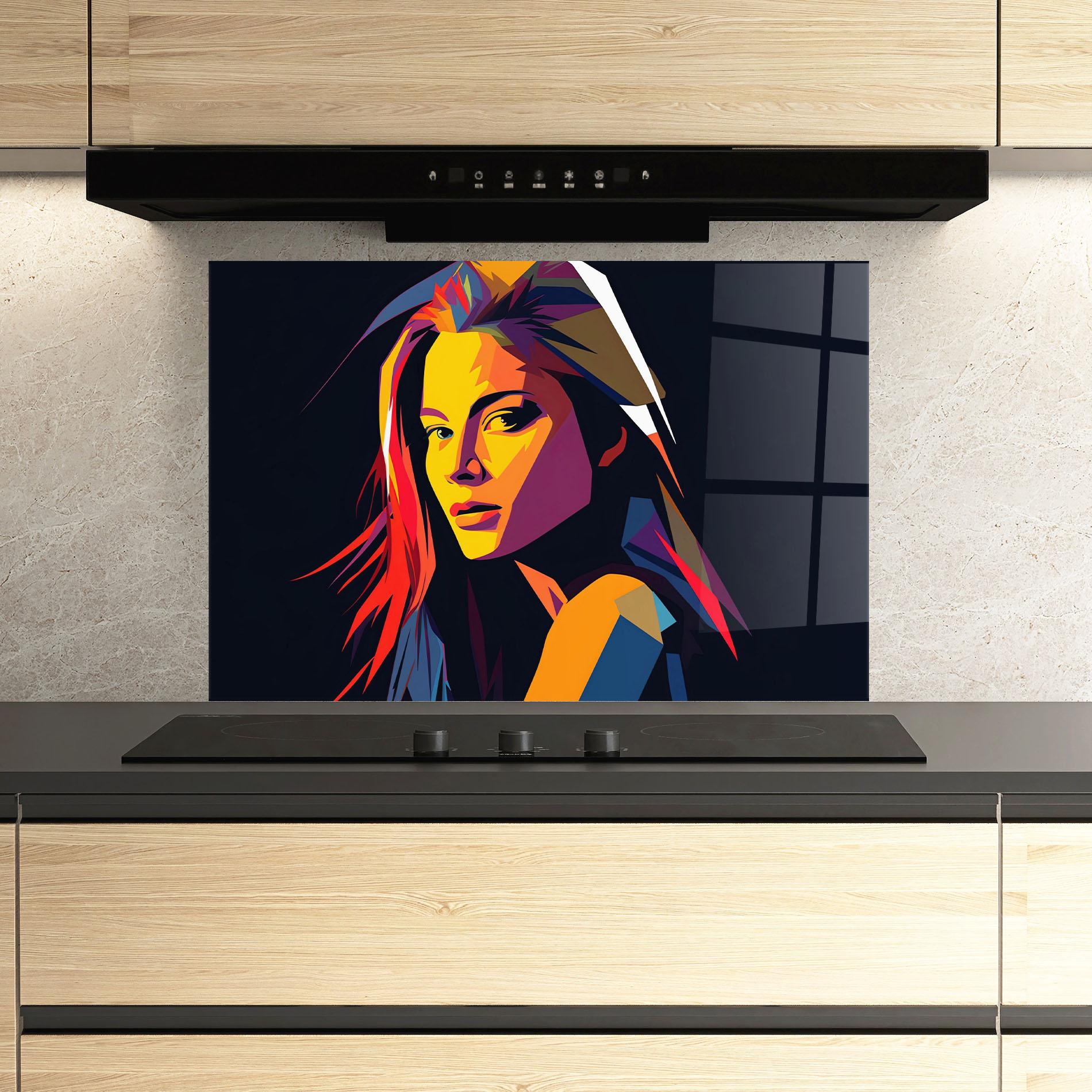 Panou Sticla Bucatarie Orange Pop Light mockup 3