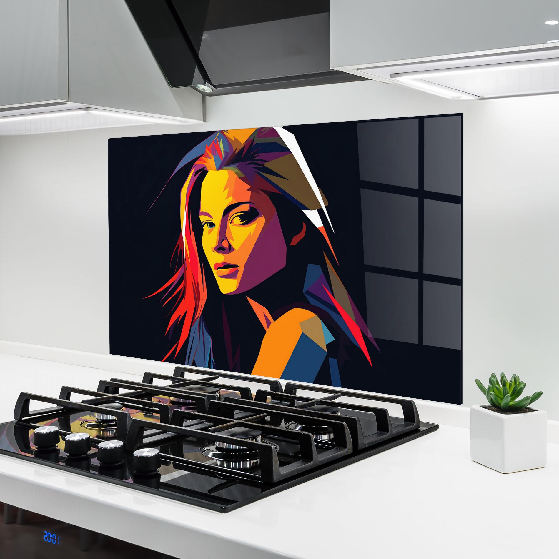 Panou Sticla Bucatarie Orange Pop Light mockup 6