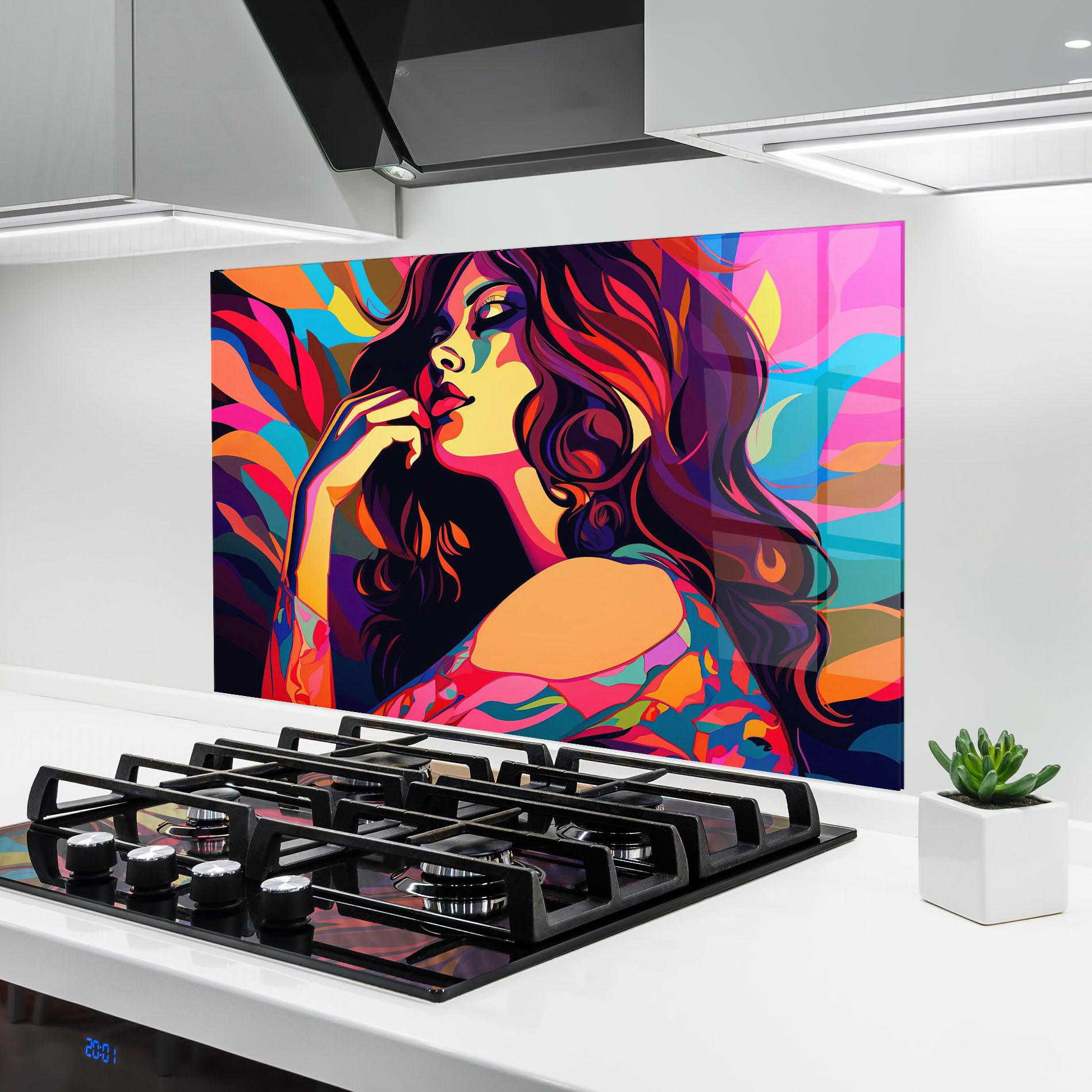 Panou Sticla Bucatarie Pop Color Mix mockup 6