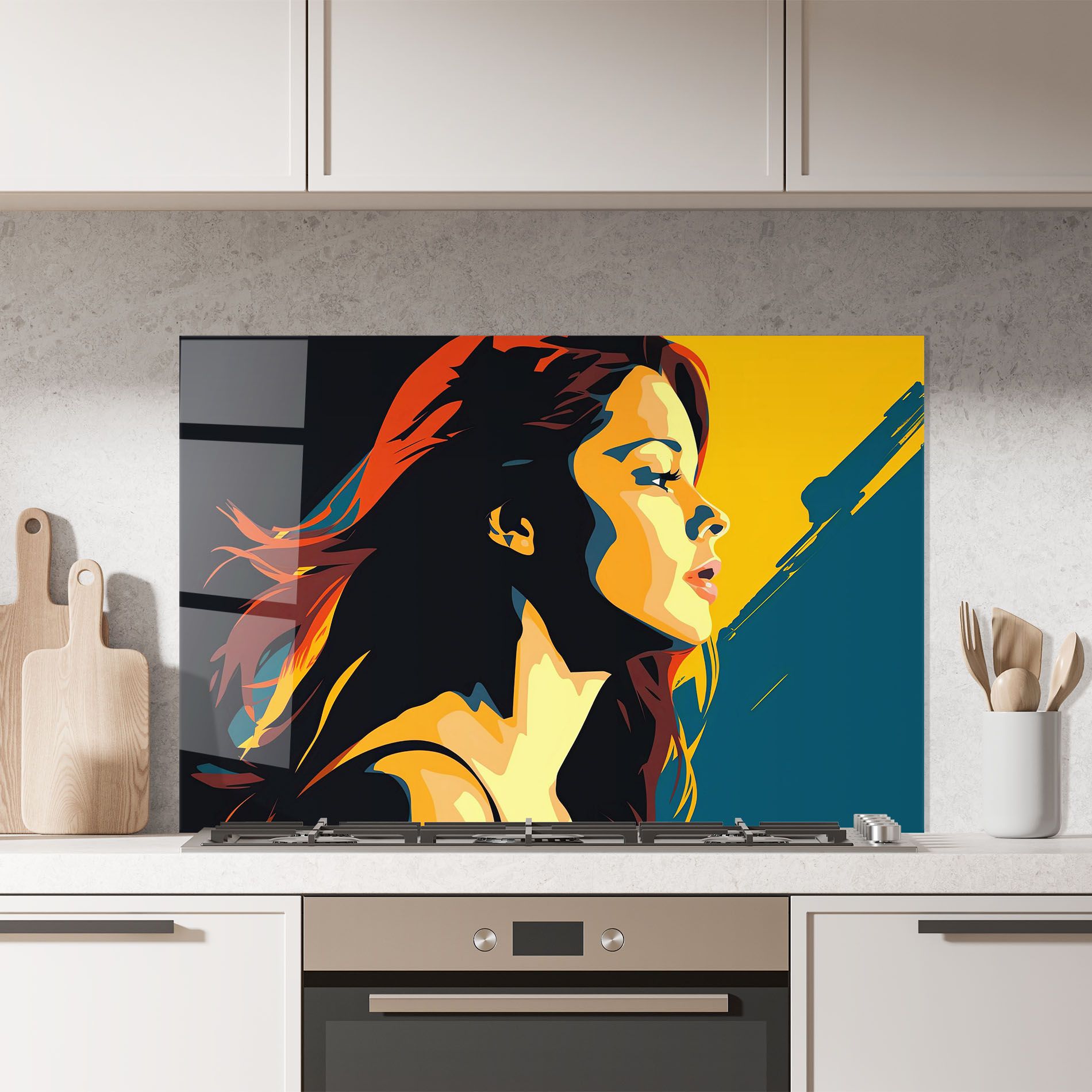 Blue Yellow Pop Art mockup 7