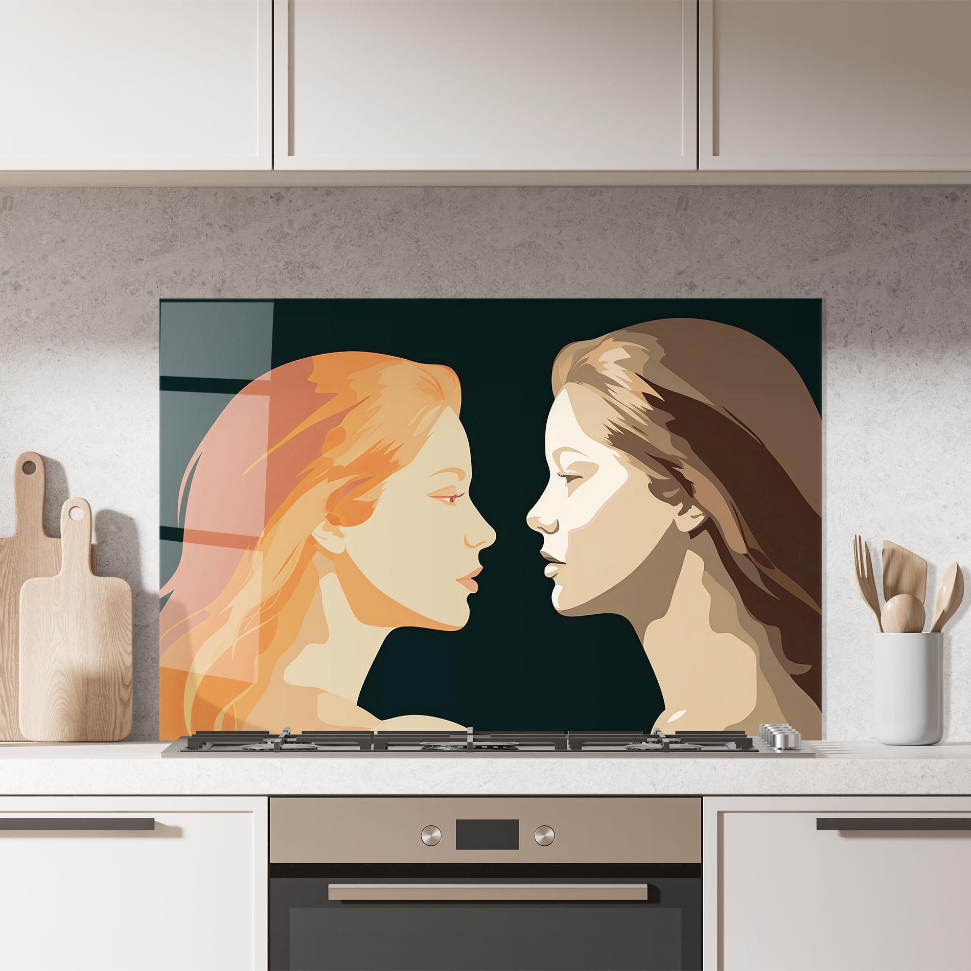 Panou Sticla Bucatarie Orange Pop Girl mockup 7