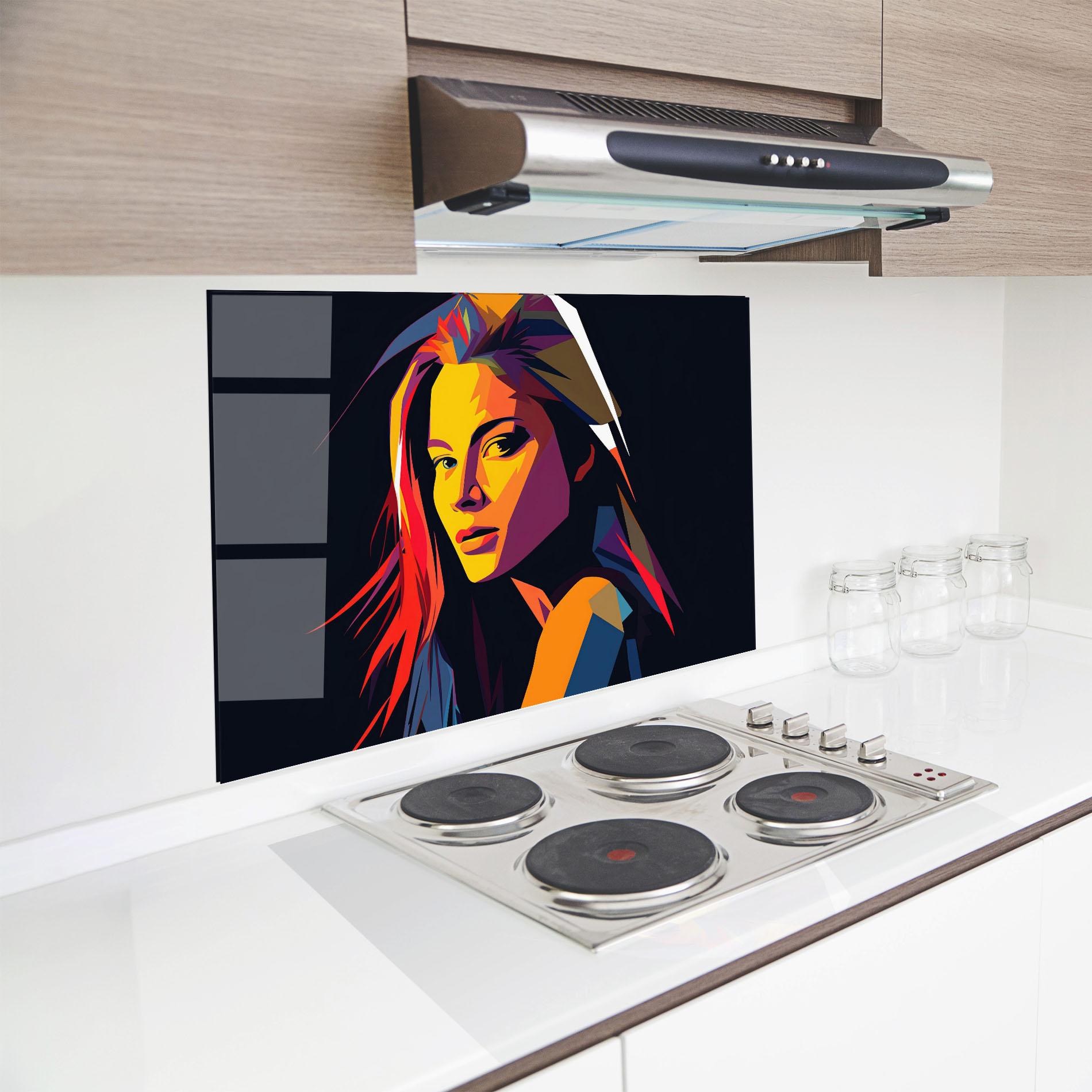 Panou Sticla Bucatarie Orange Pop Light mockup 8