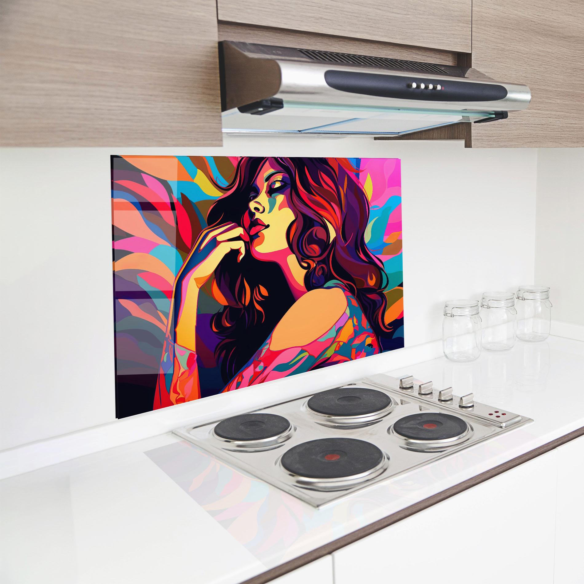 Panou Sticla Bucatarie Pop Color Mix mockup 8