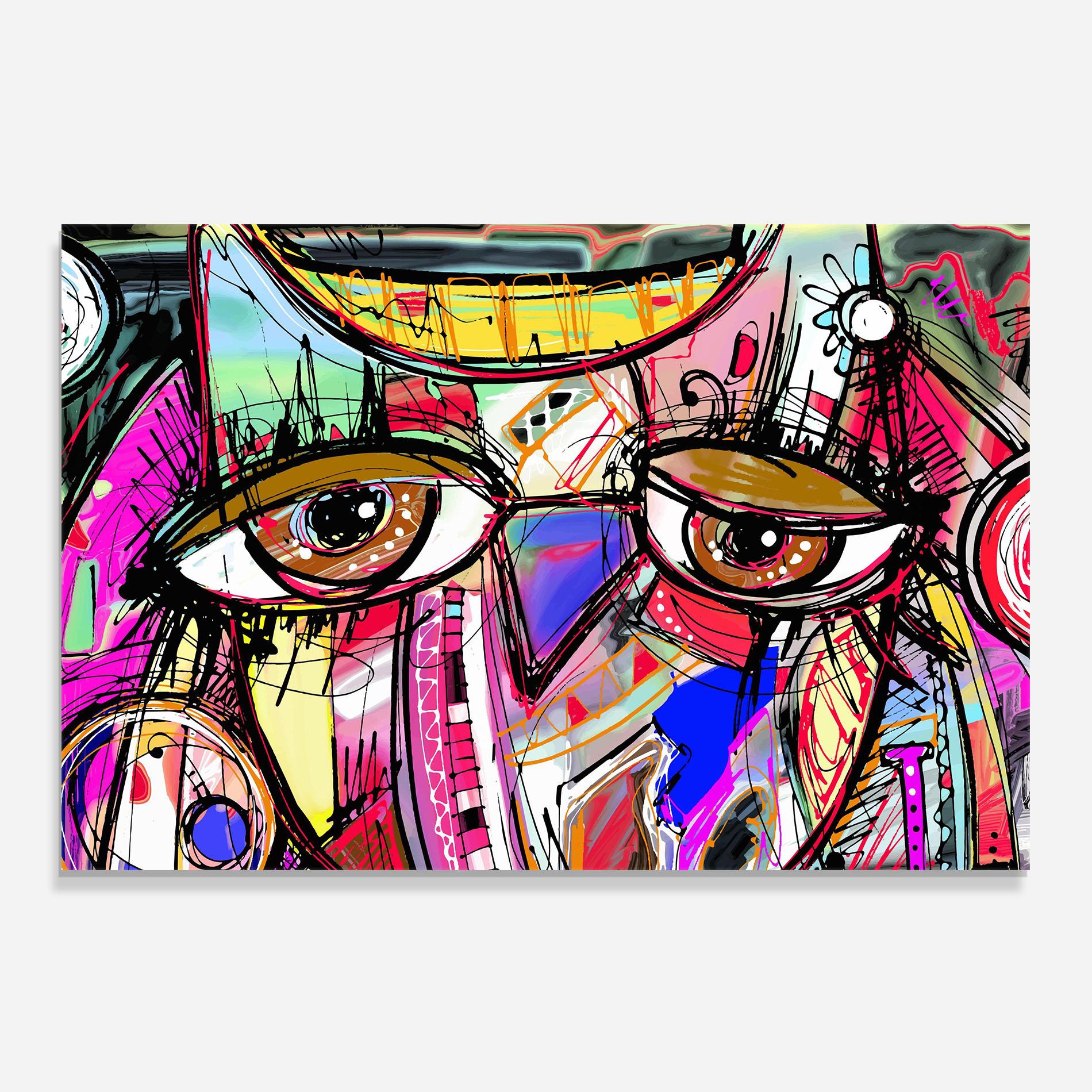 Panou Sticla Bucatarie Color Mix Eyes mockup 0