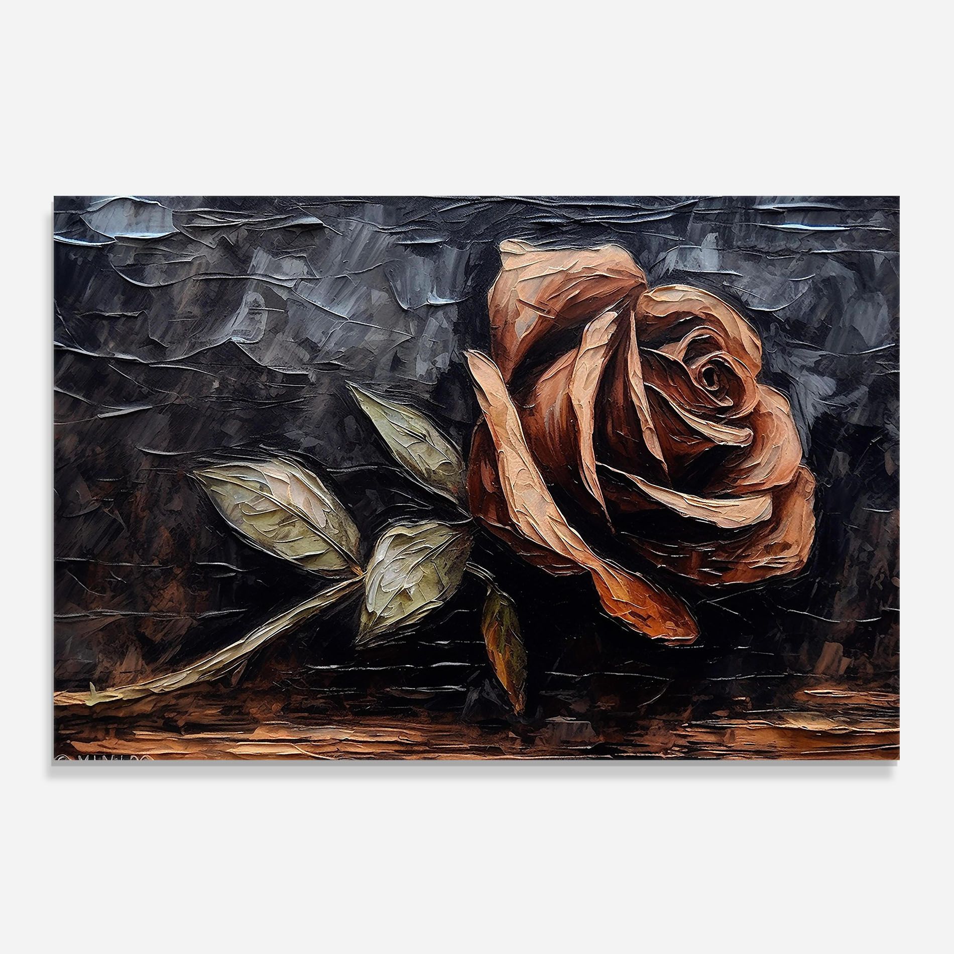 Dirty Red Rose Art mockup 0