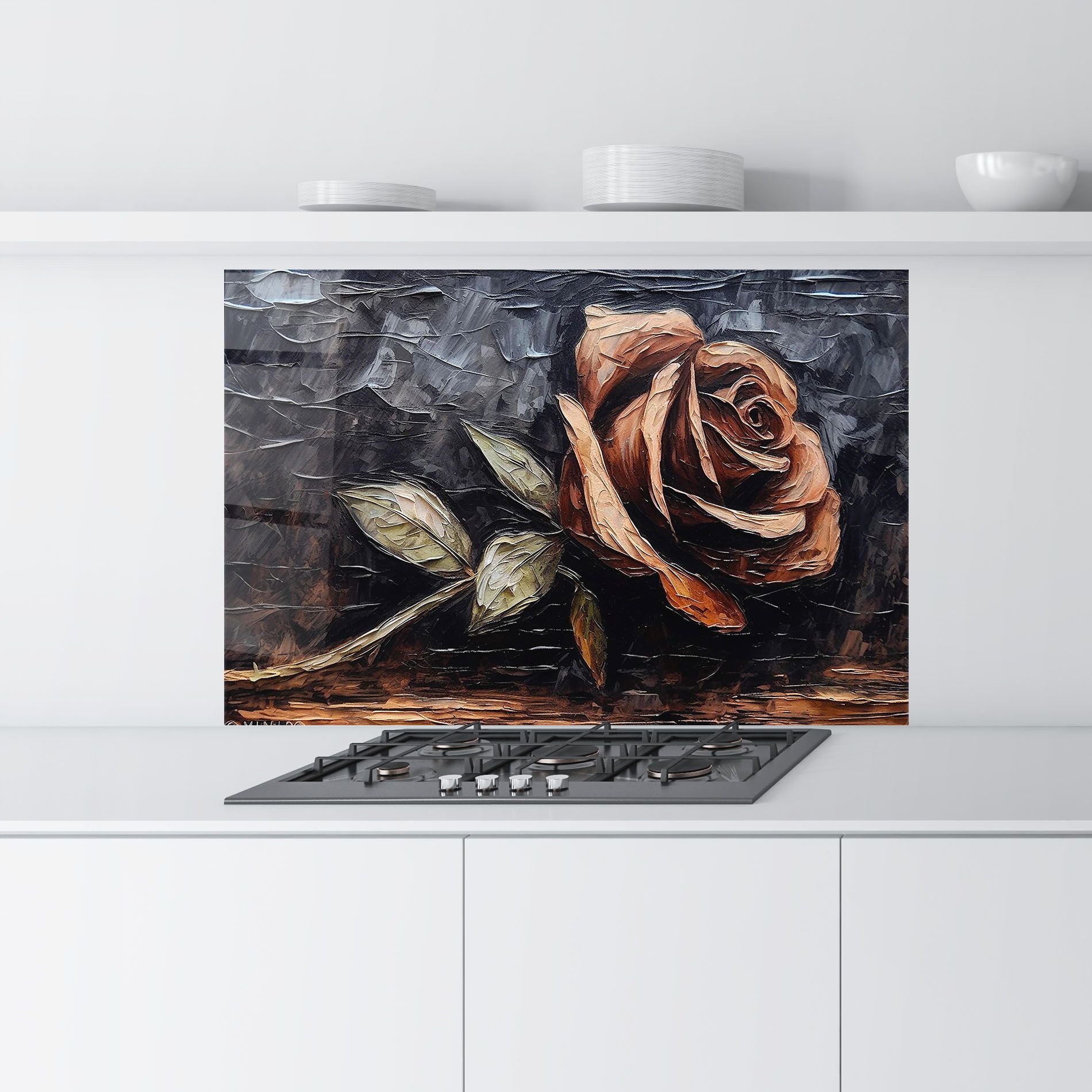 Dirty Red Rose Art mockup 9