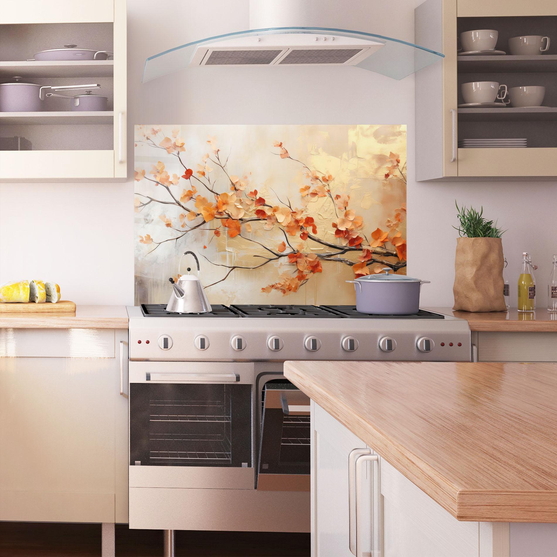 Panou Sticla Bucatarie Autumn Nature Art mockup 1