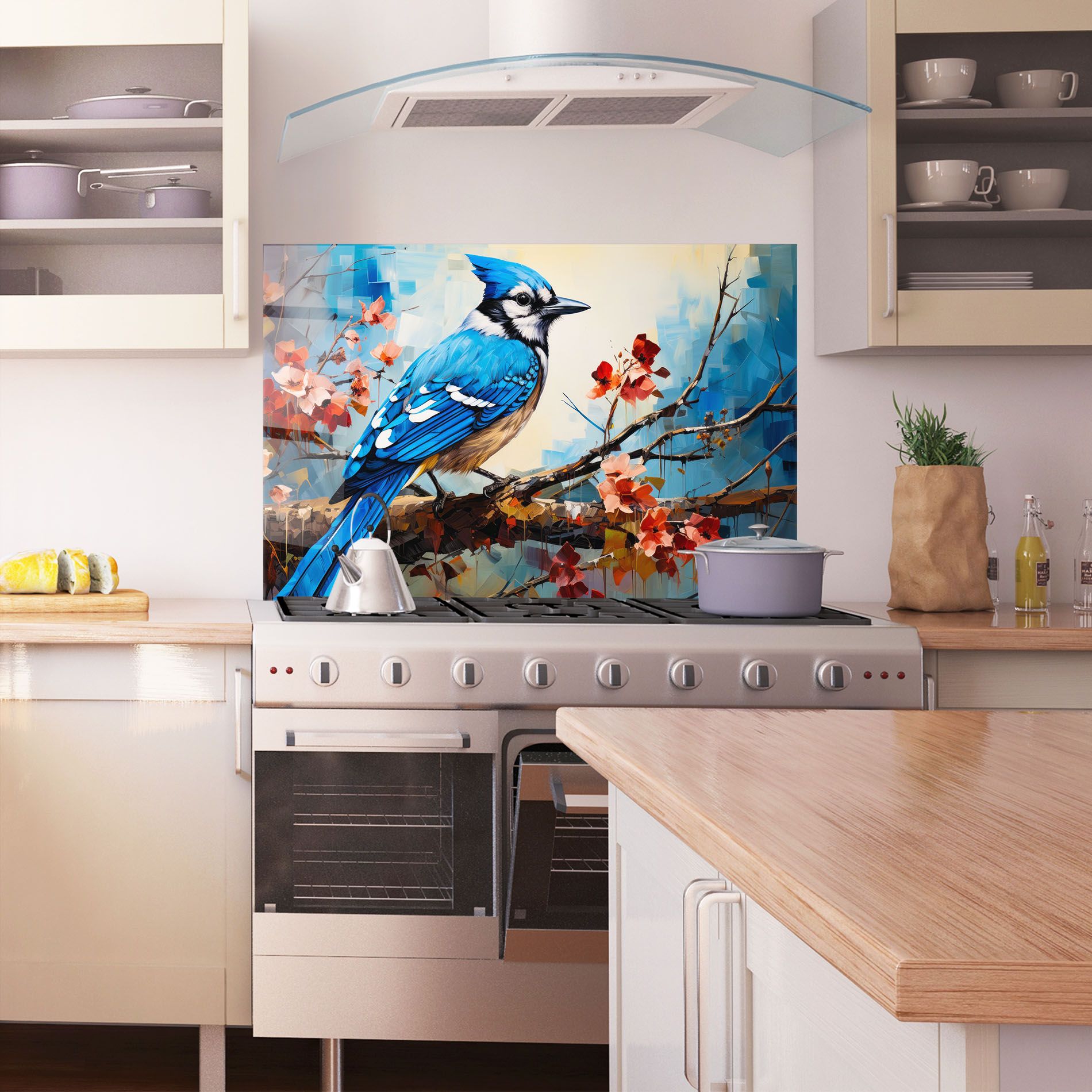Blue Bird Sitting Art mockup 1