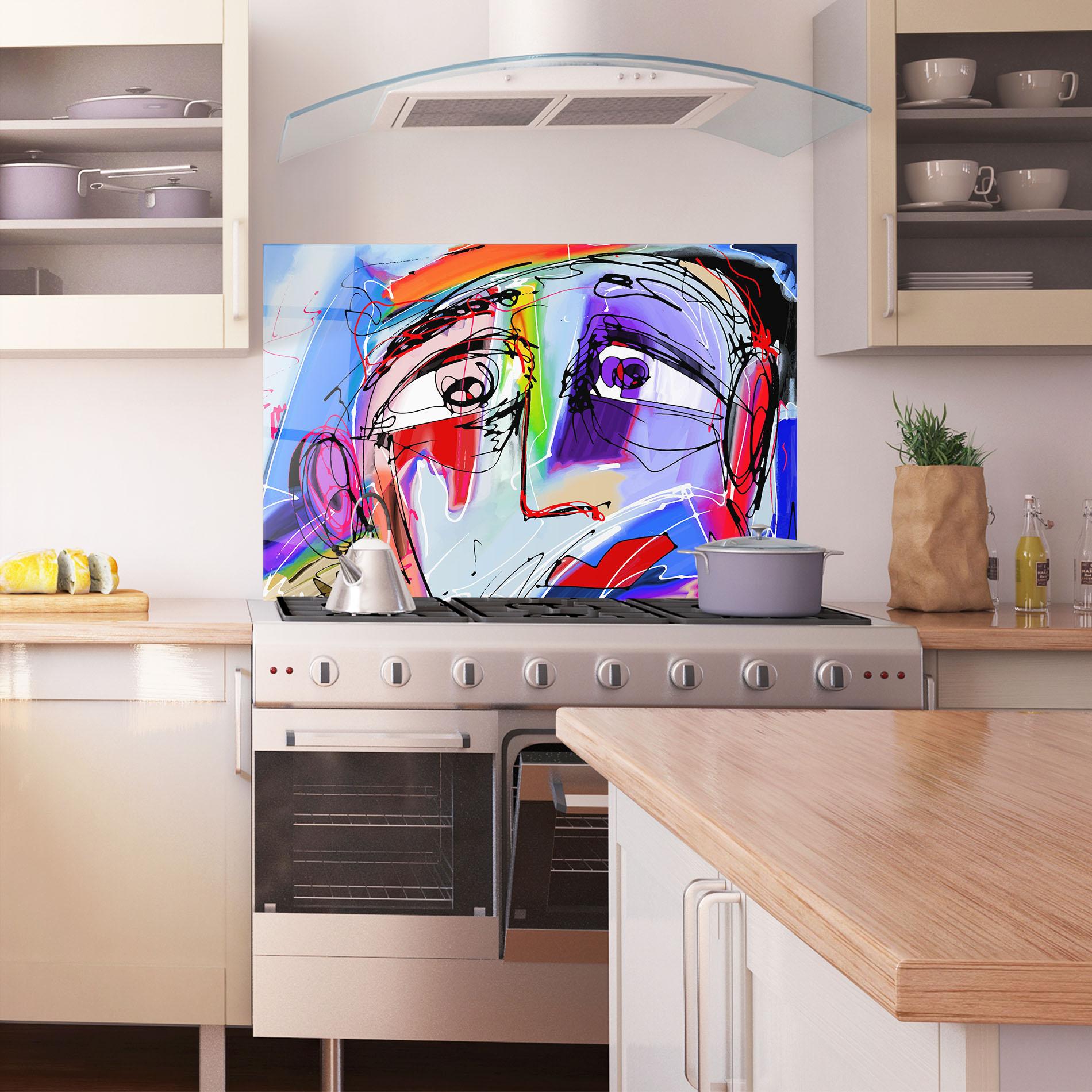 Panou Sticla Bucatarie Color Mix Face mockup 1