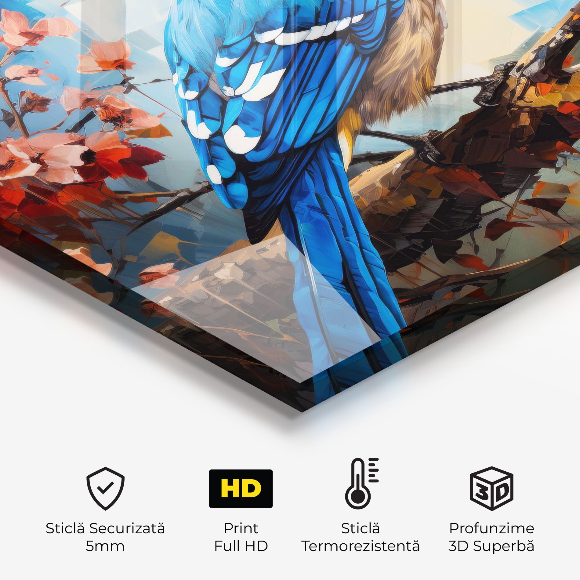 Blue Bird Sitting Art mockup 2
