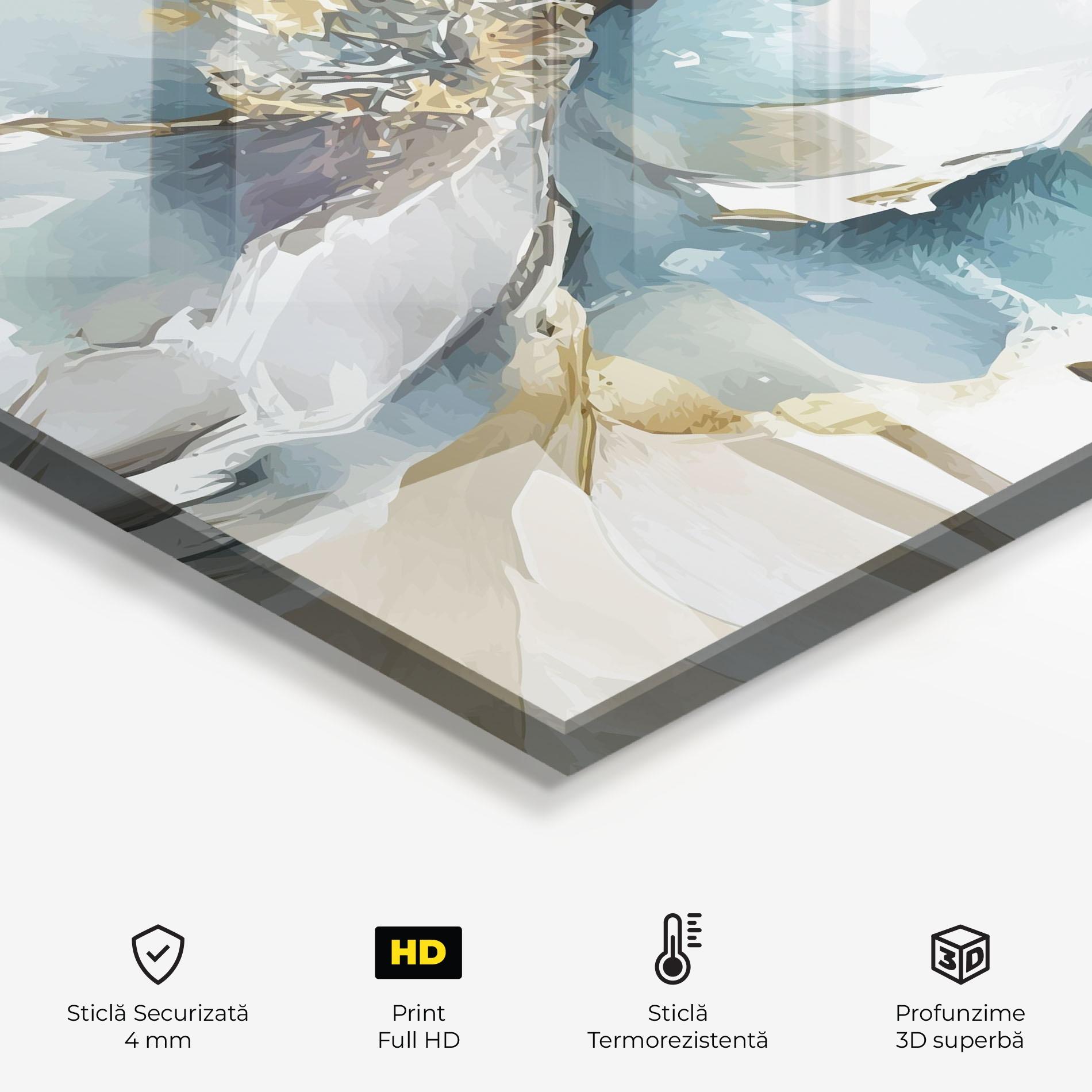 Panou Sticla Bucatarie Flower Mix Art mockup 2