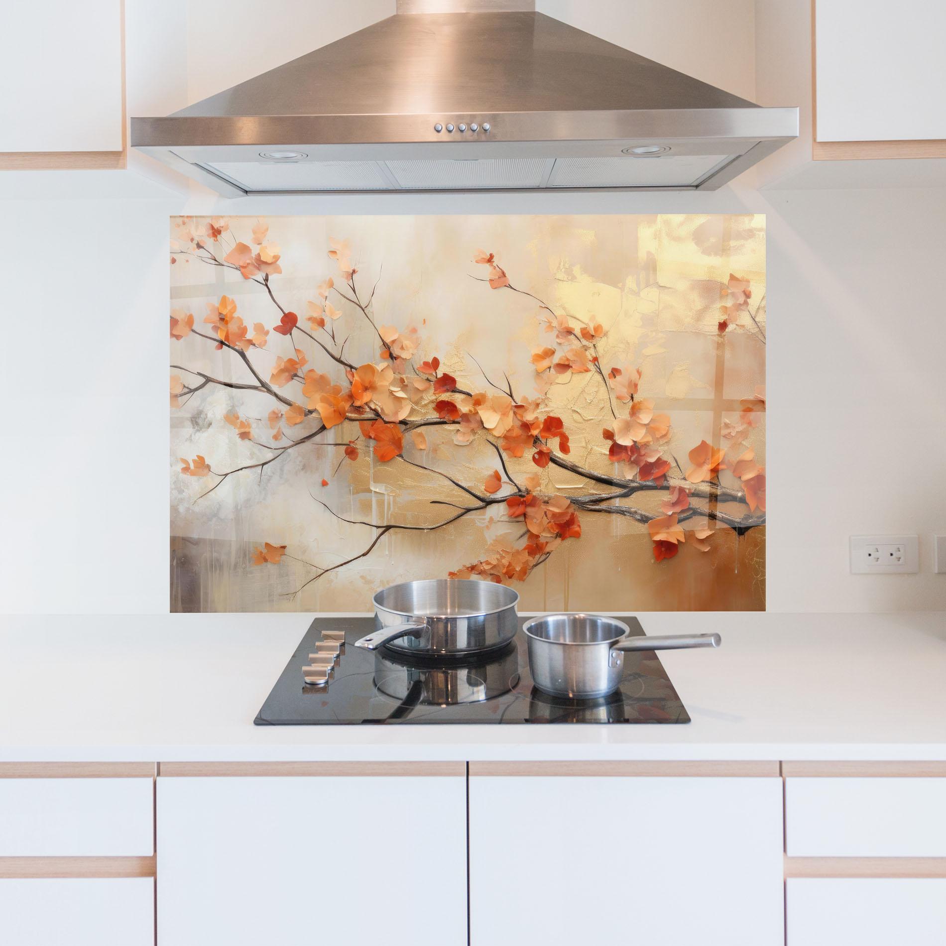 Panou Sticla Bucatarie Autumn Nature Art mockup 5