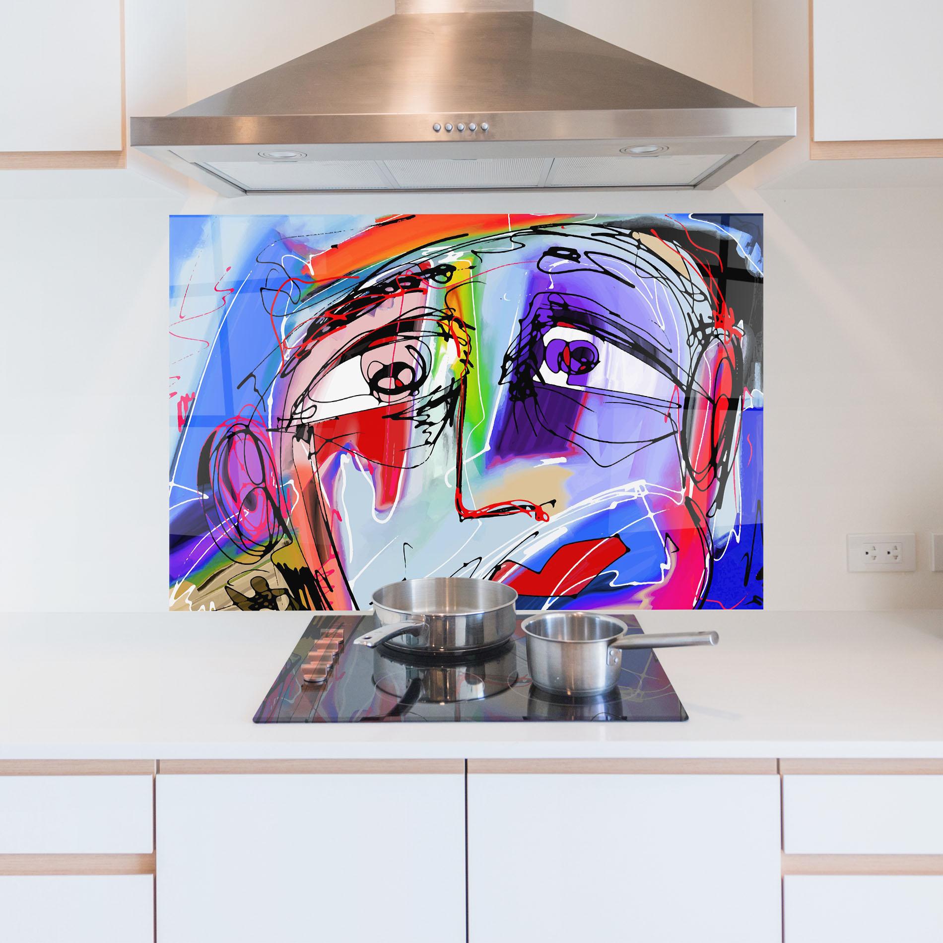 Panou Sticla Bucatarie Color Mix Face mockup 5