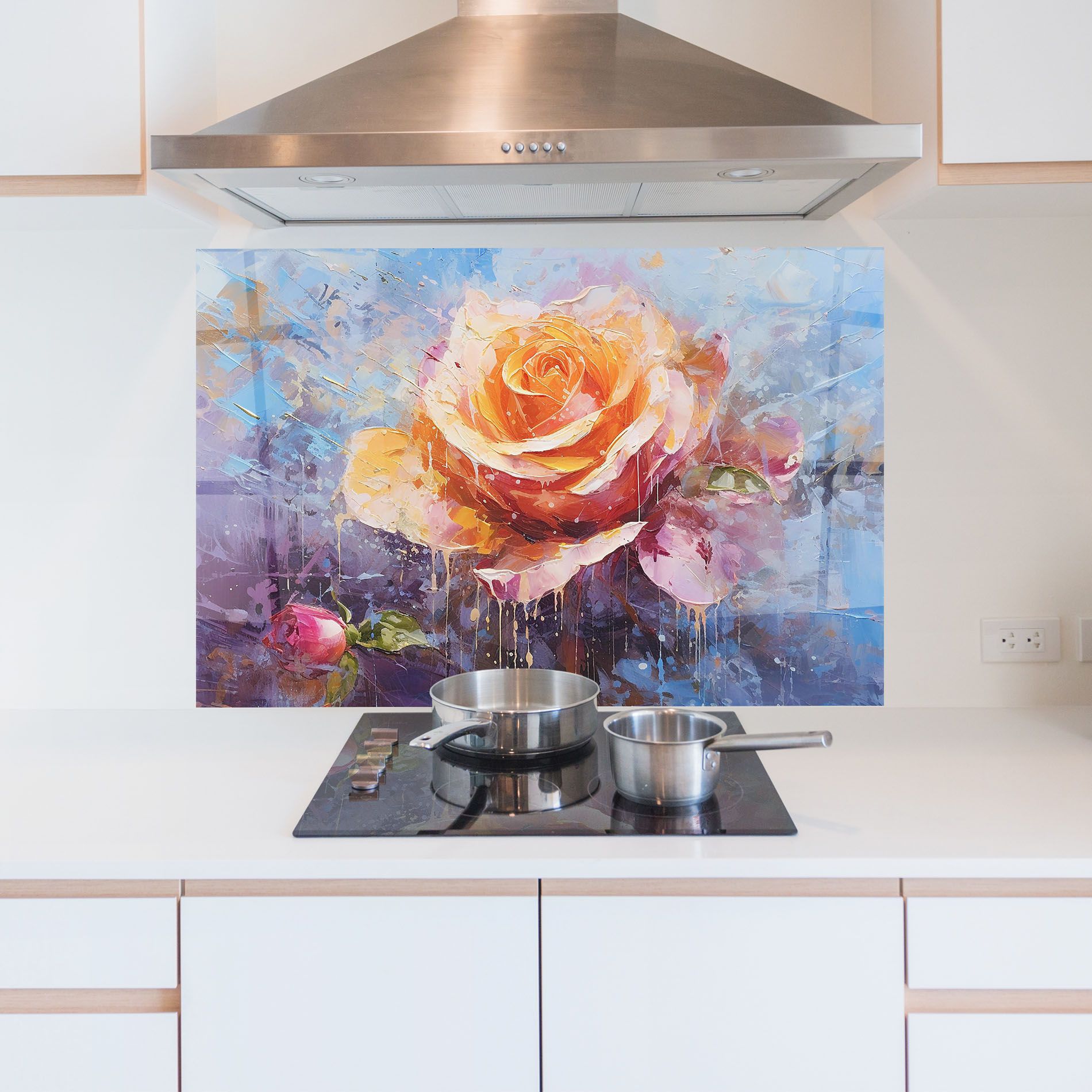 Orange Pink Peony Art mockup 5