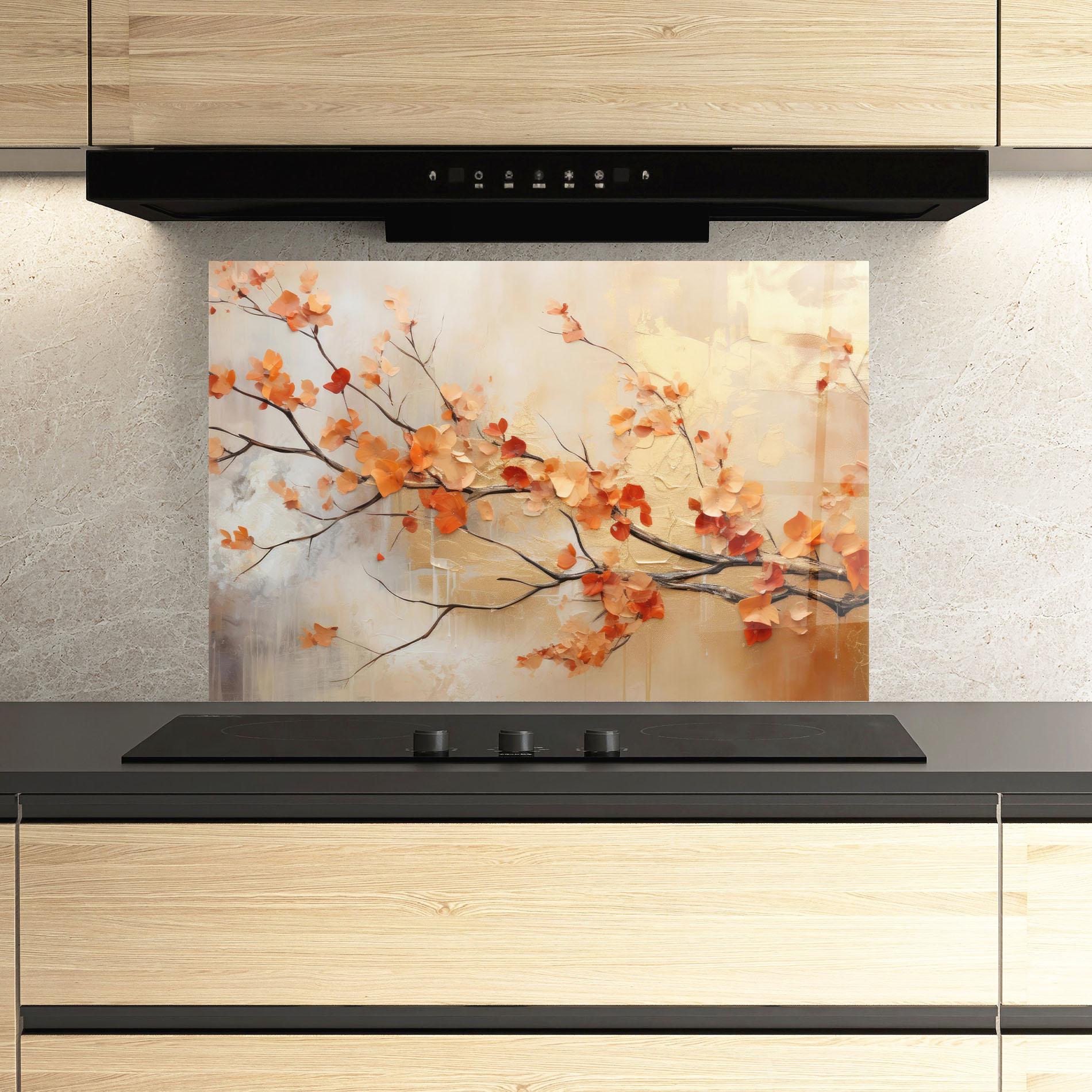 Panou Sticla Bucatarie Autumn Nature Art mockup 3